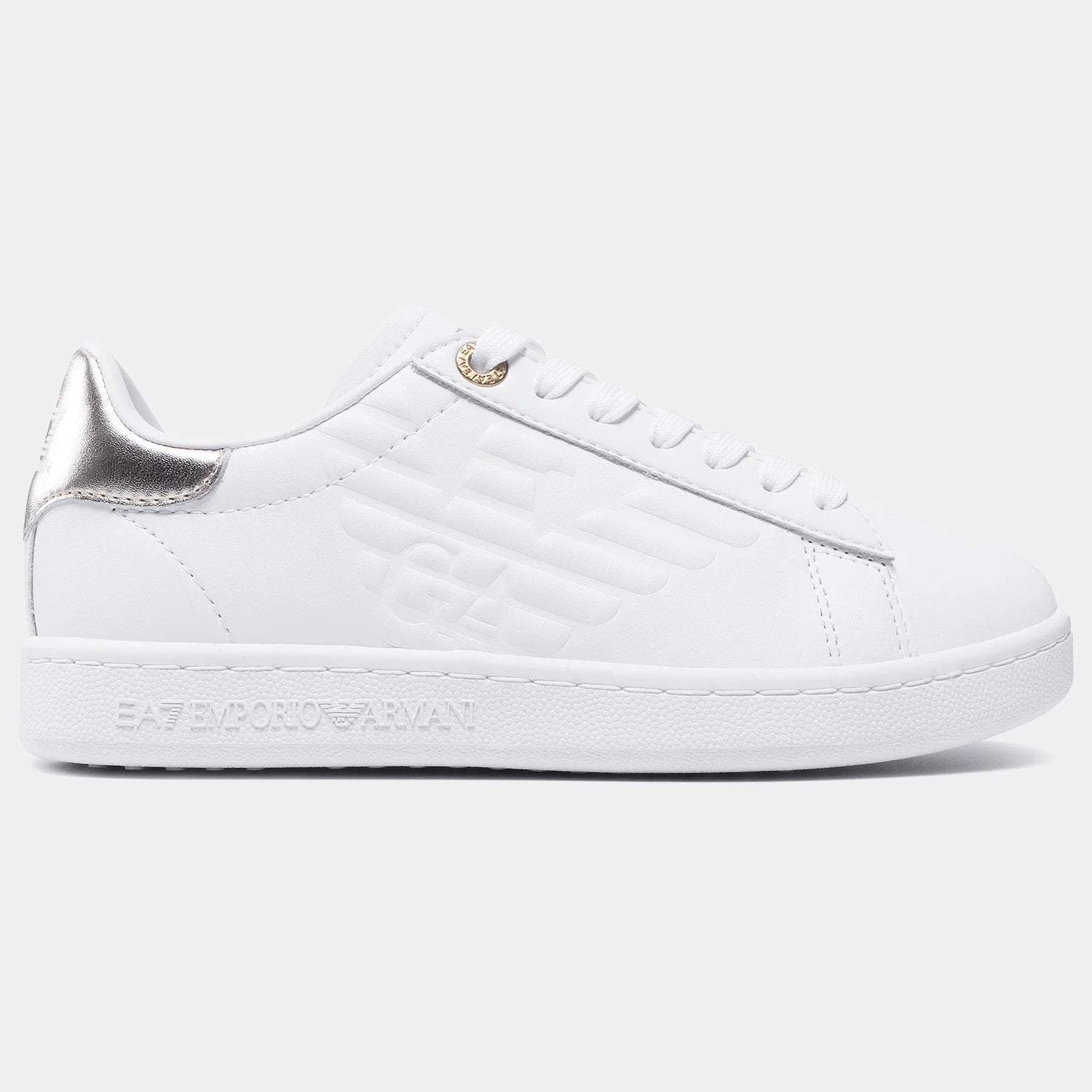 Emporio Armani Ea7 Sapatilhas Sneakers X8x001 Xcc51 Whi Gold Branco Dourado_shot7