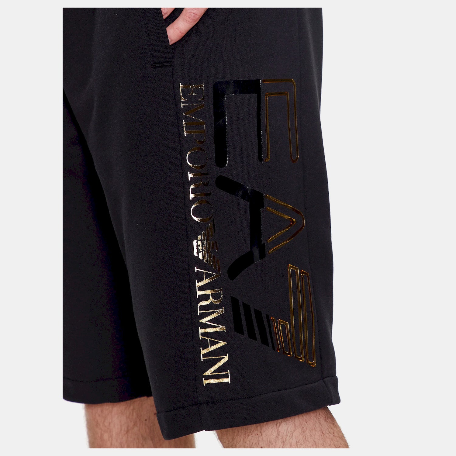 Emporio Armani Ea7 Short Training 3rps57 Pjlsz Blk Gold Preto Ouro_shot3