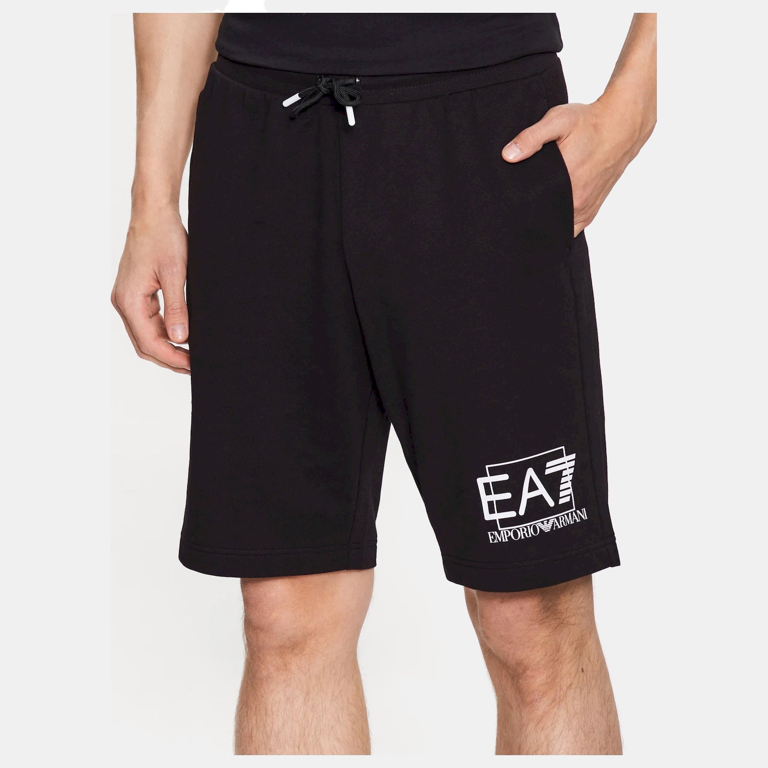 Emporio Armani Ea7 Short Training 3rps63 Pj05z Blk White Preto Branco_shot3
