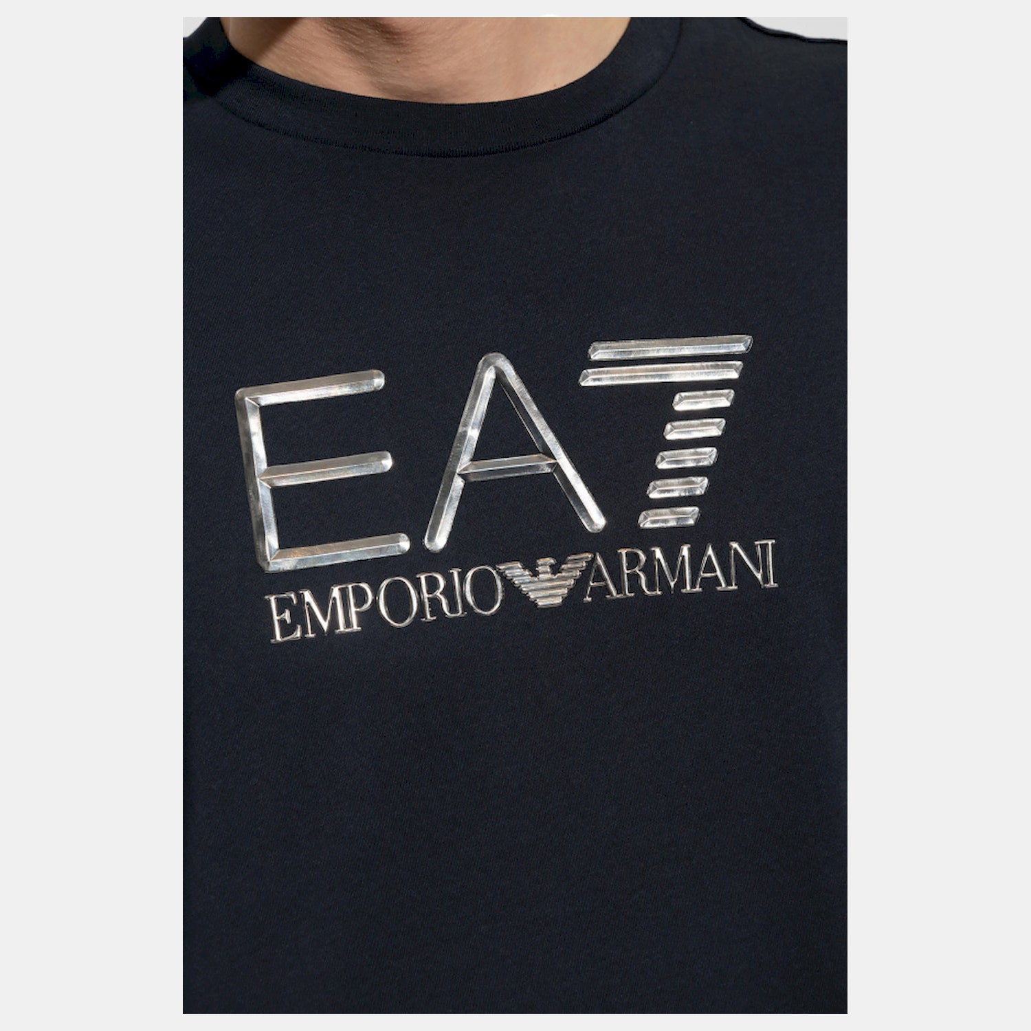 Emporio Armani Ea7 T Shirt 3rpt71 Pjm9z Blk Silver Preto Silver_shot3