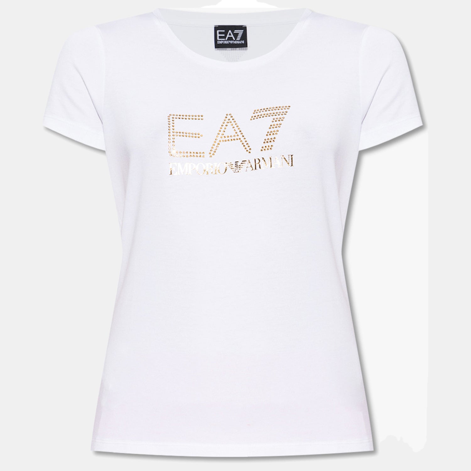 Emporio Armani Ea7 T Shirt 8ntt67 Tjdqz Whi Gold Branco Dourado_shot1