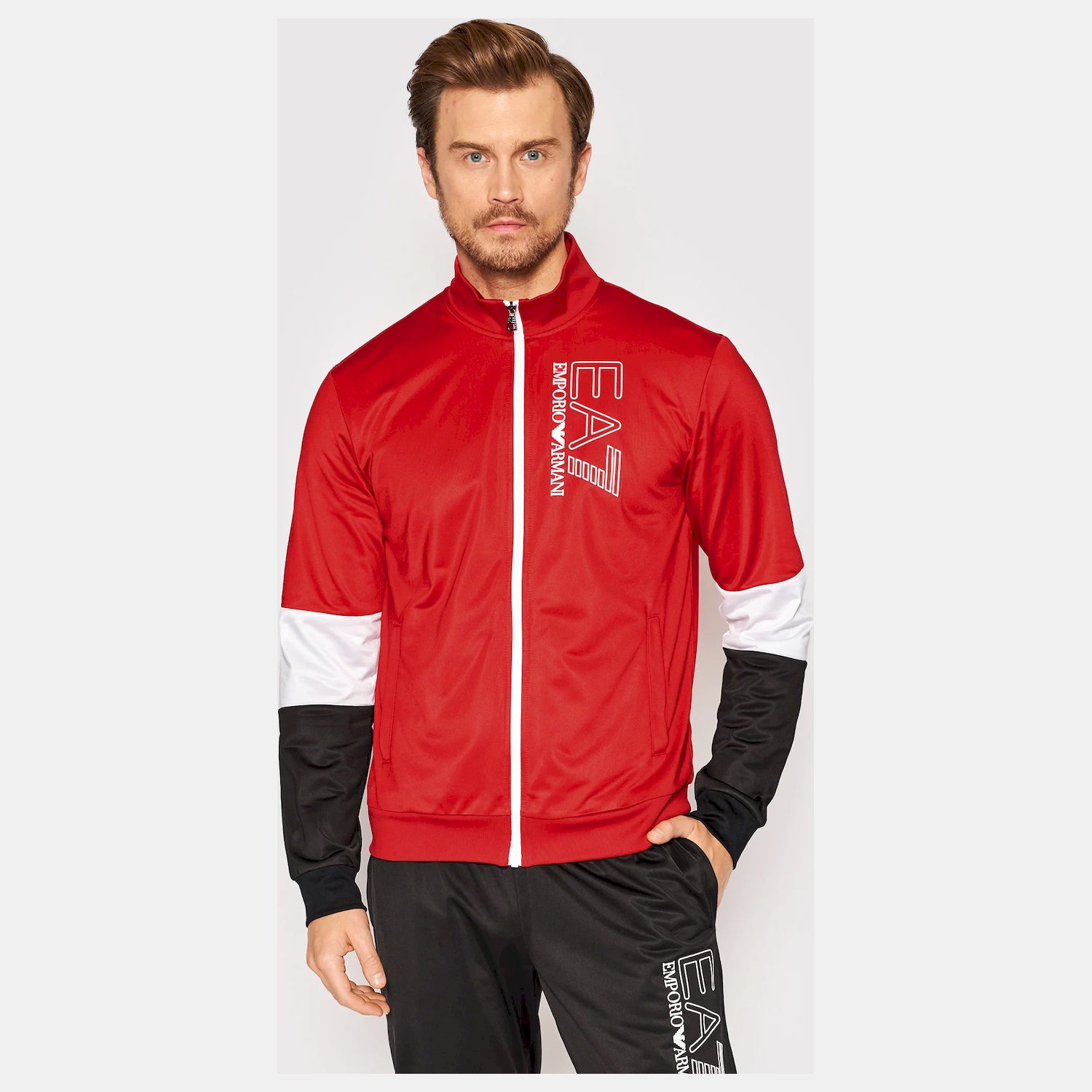Emporio Armani Ea7 Tracksuit 3lpv76 Pjcnz Red Blk Vermelho Preto_shot6