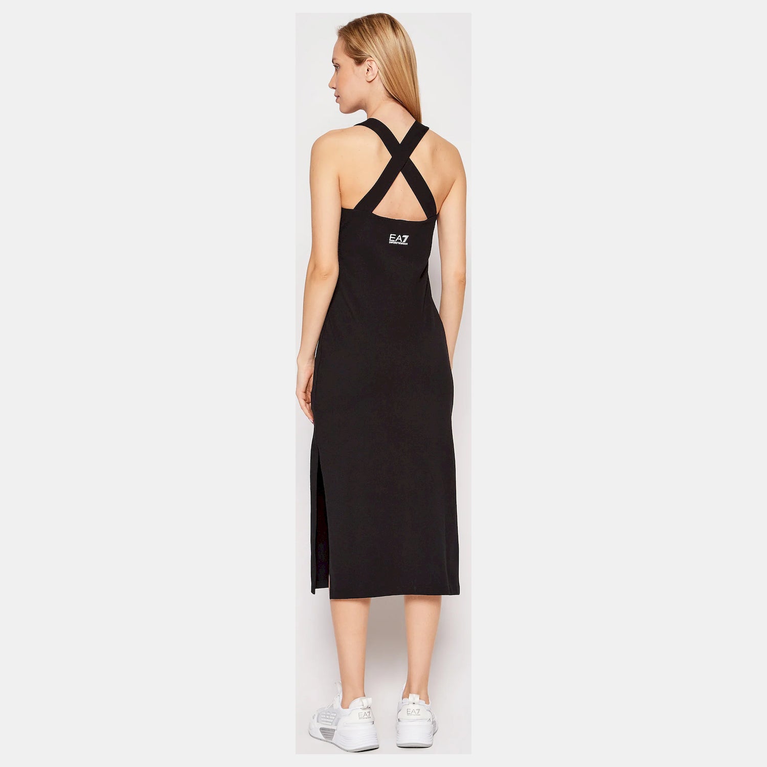 Emporio Armani Ea7 Vestido Dress 3lta55 Tj01z Blk White Preto Branco_shot1