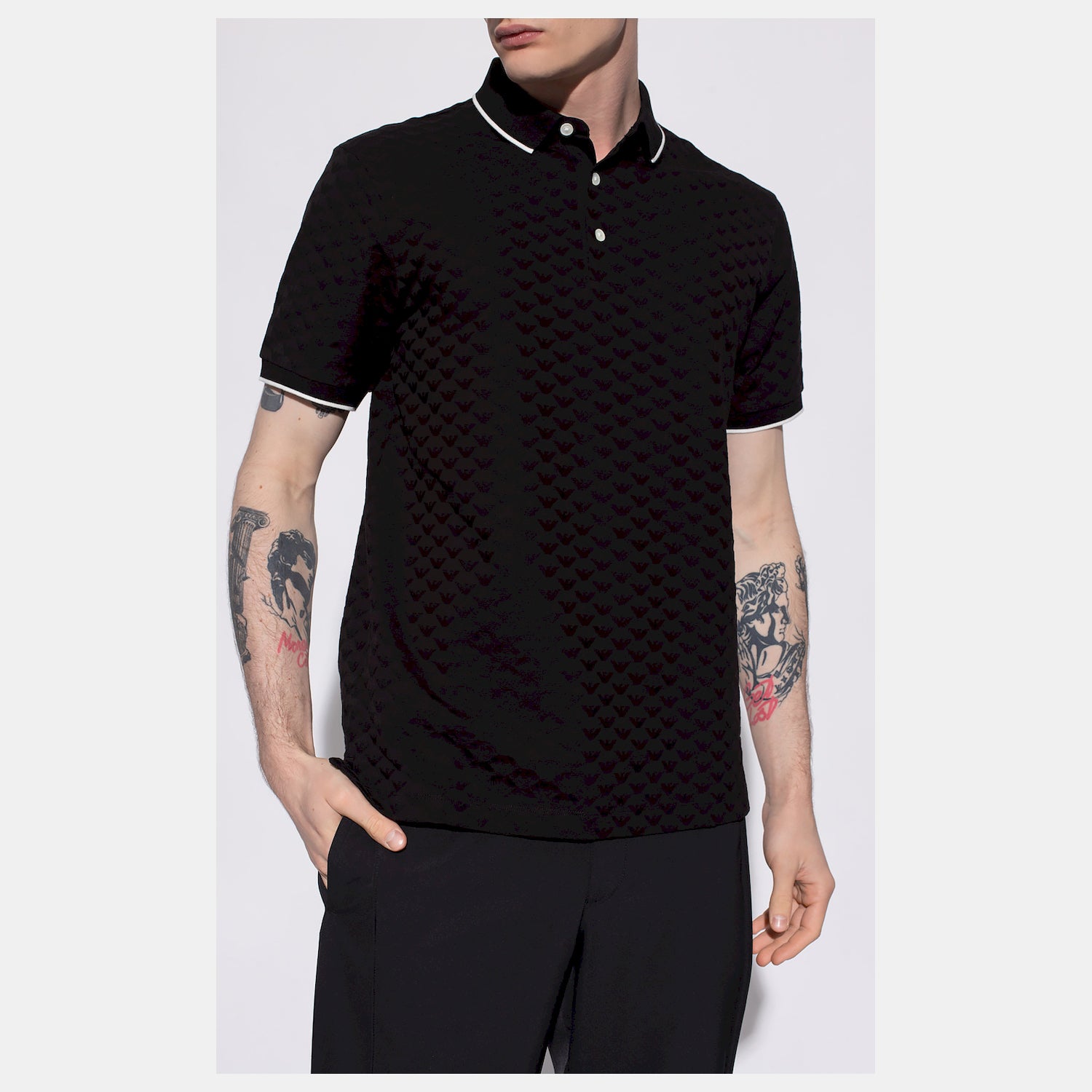 Emporio Armani Polo 8n1fp0 1jhwz Black Preto_shot3
