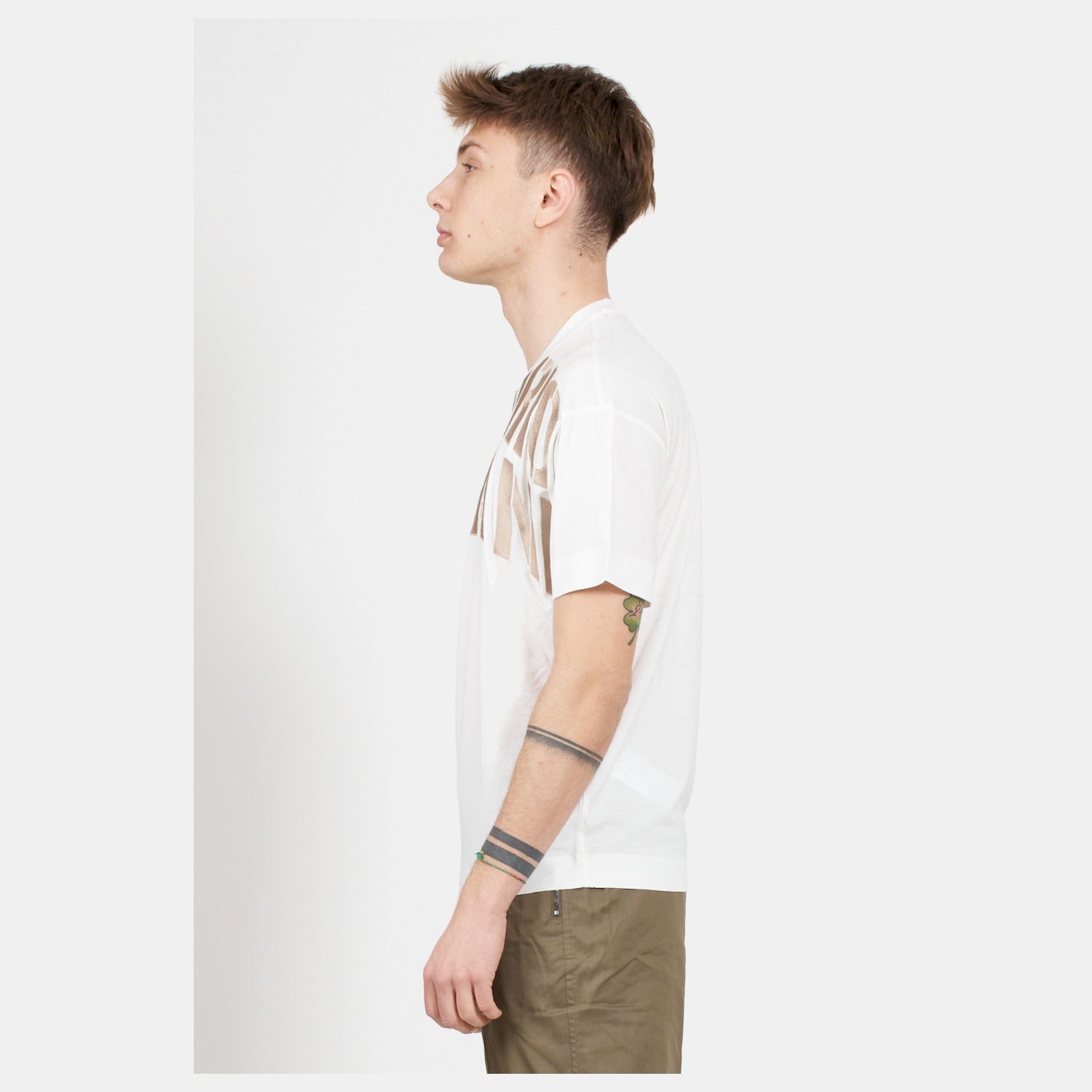 Emporio Armani T Shirt 3r1tz2 1juvz Whi Platin Branco Platin_shot2