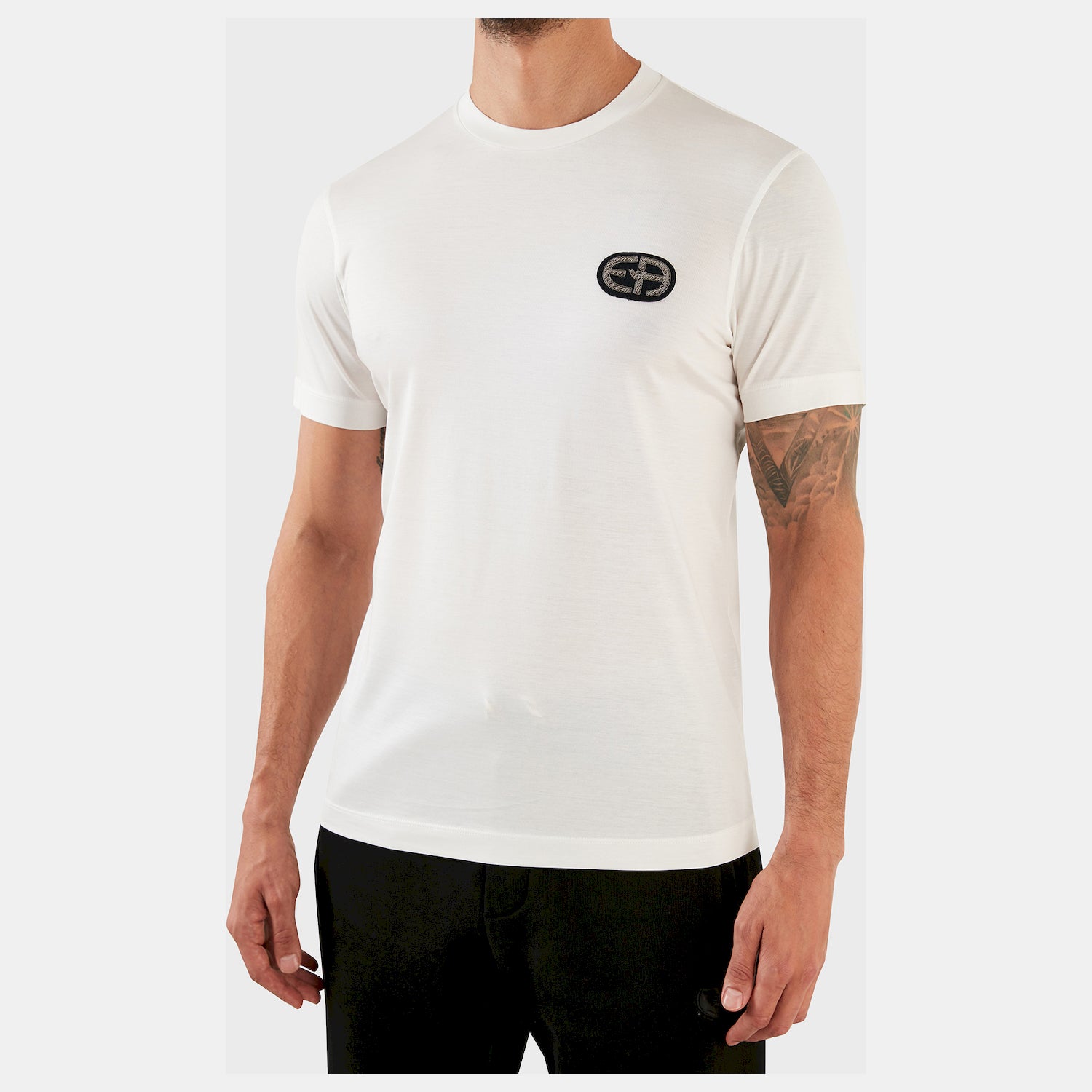 Emporio Armani T Shirt 6l1ta3 1juvz Whi Platin Branco Platin_shot3