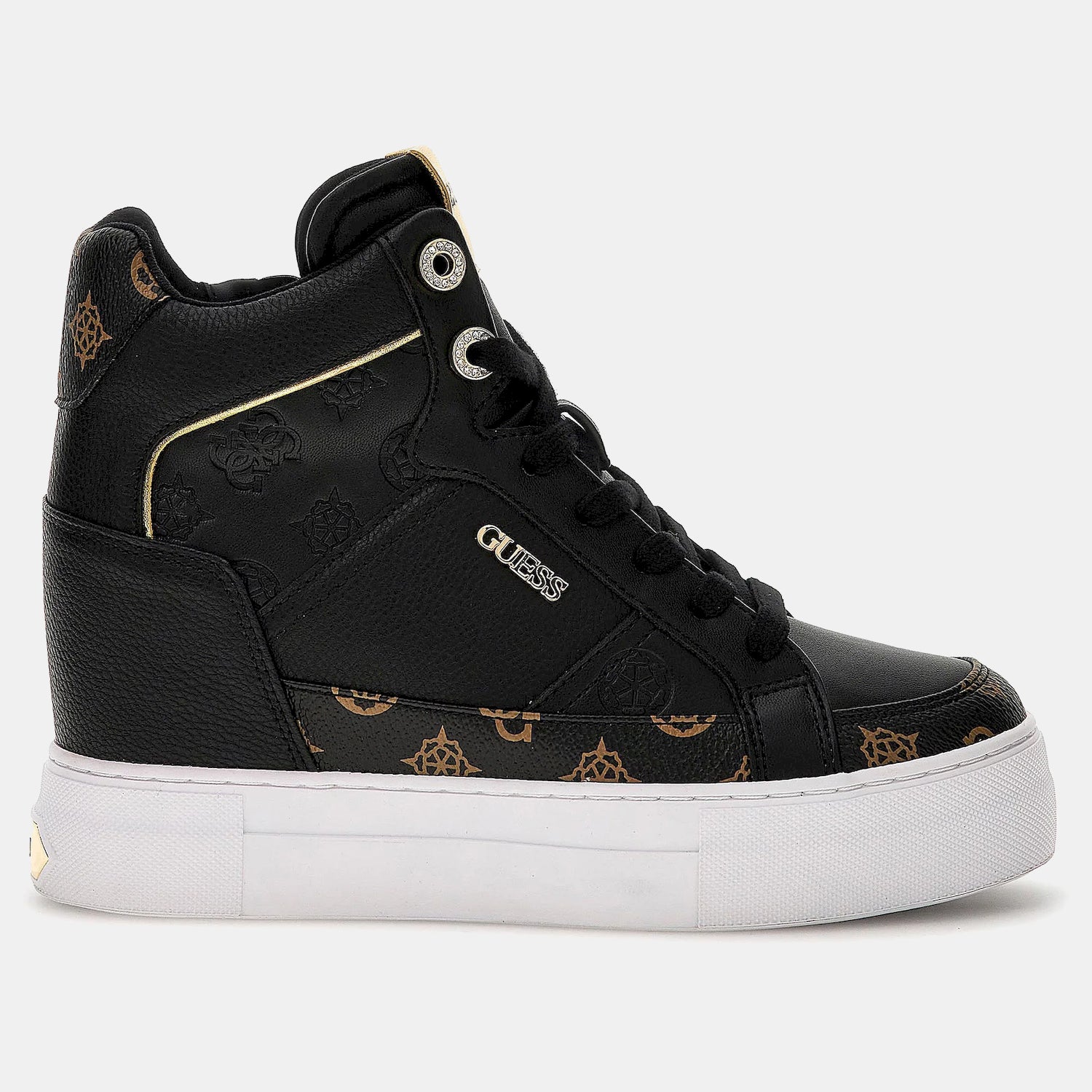 Guess Botas Boots Fl7fri Blk Brown Preto Castanho_shot1