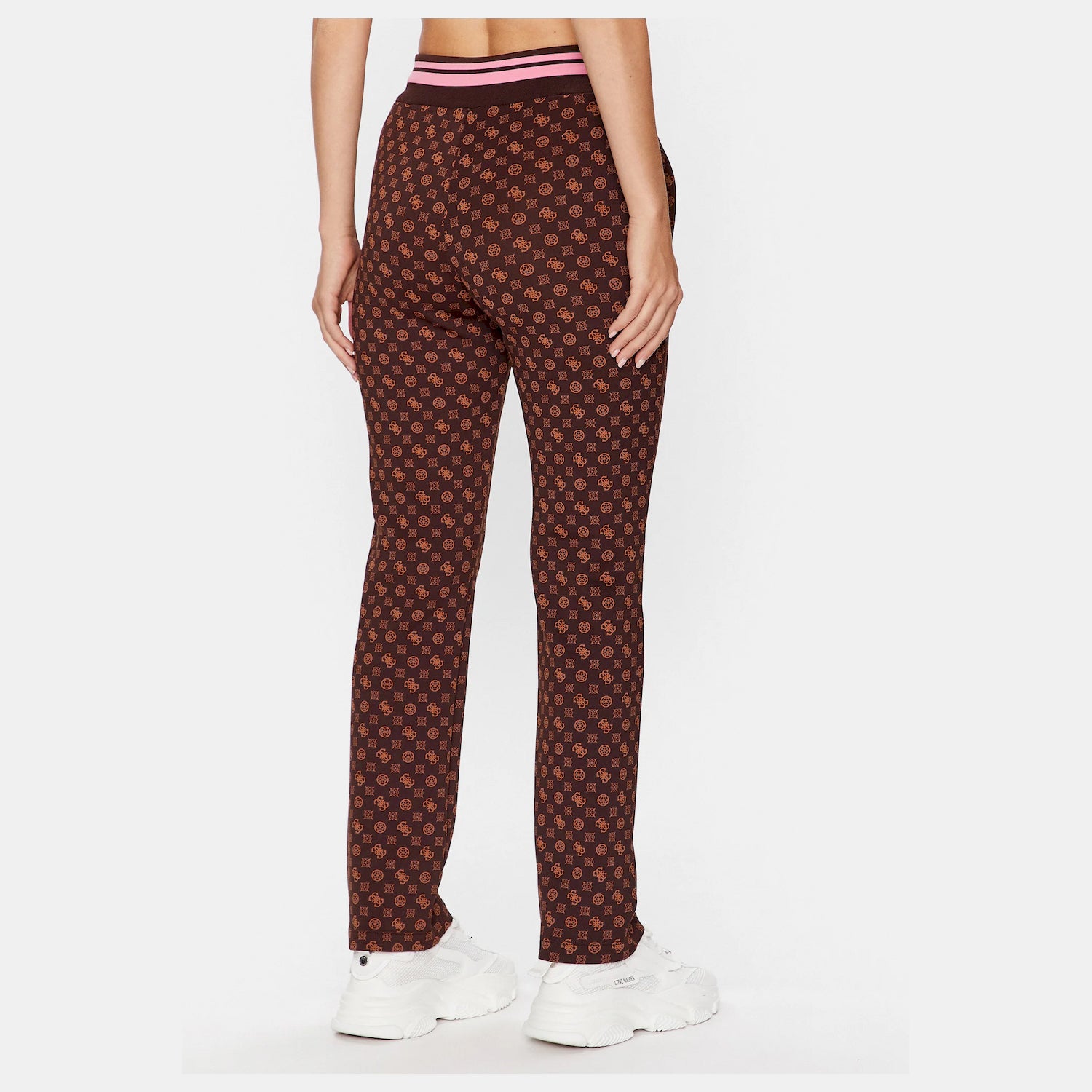 Guess Calcas Training Pants V3yb00 Kb212 Brown Pink Castanho Rosa_shot1