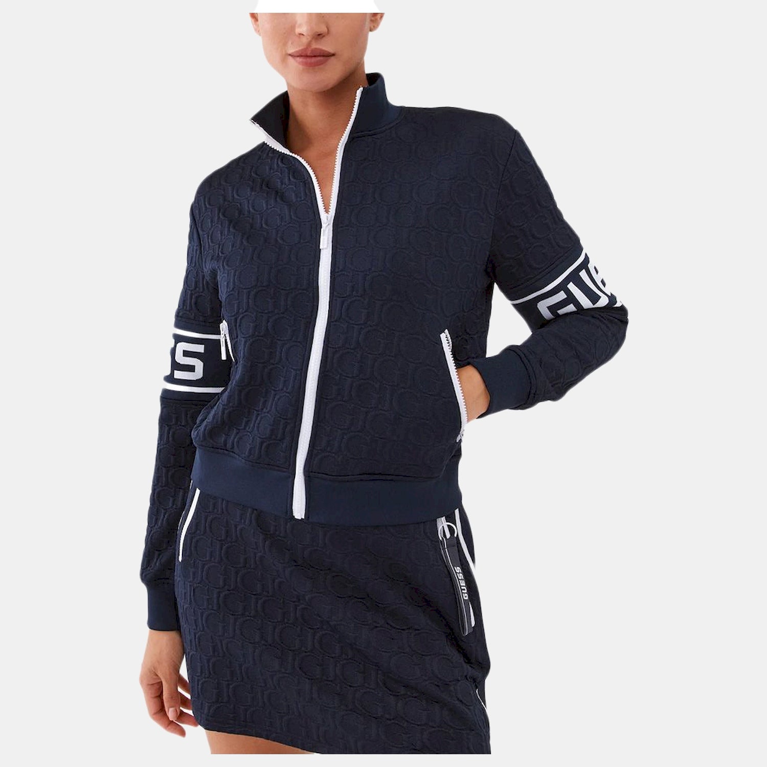 Guess Casaco Training Sweat Training V3yq11 Kbsl0 Blue Azul_shot3