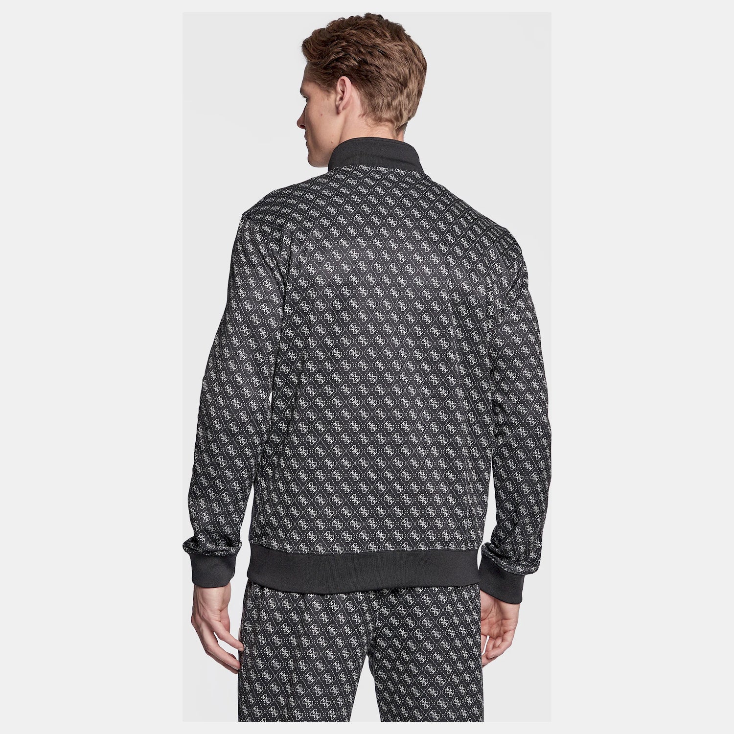 Guess Casaco Training Sweat Training Z2bq06 Fl04q Black.logo Preto_shot2