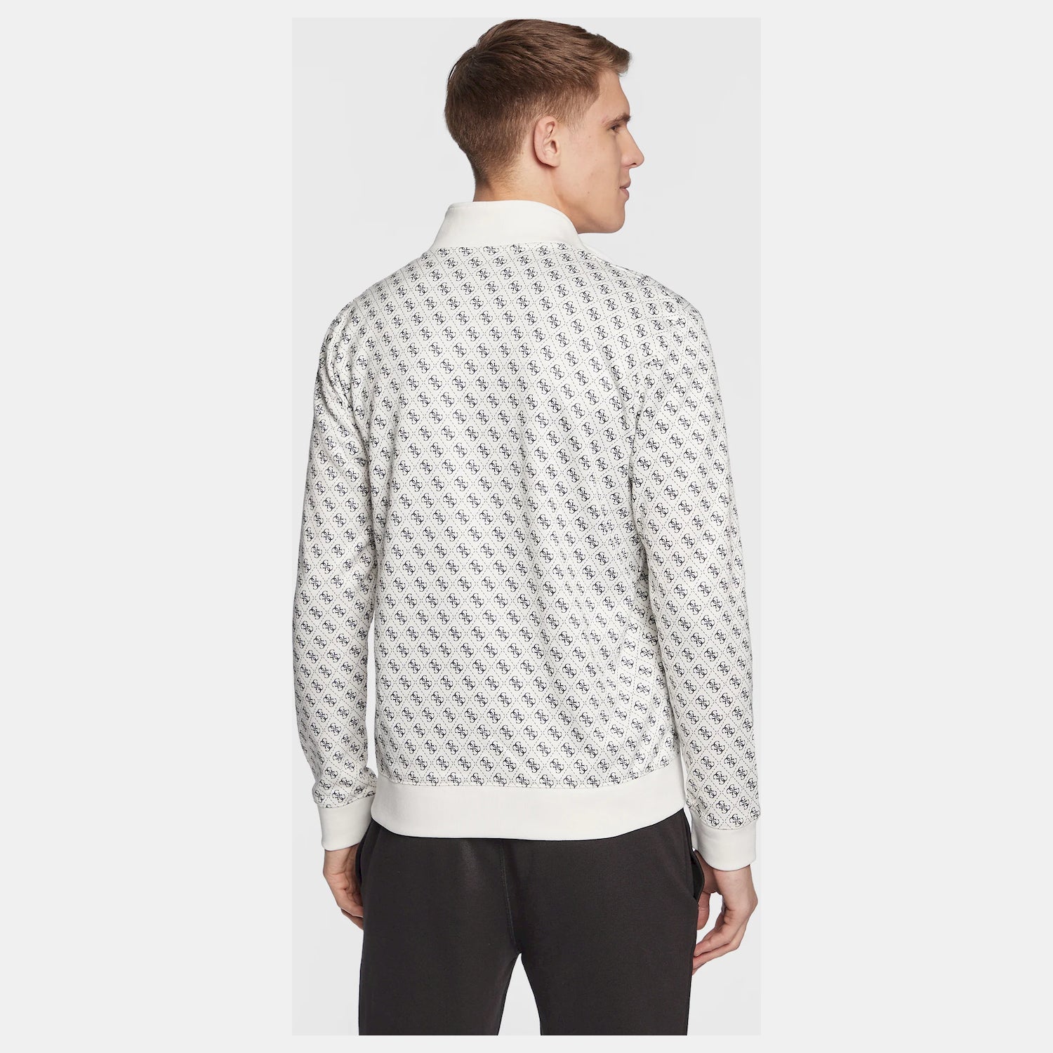 Guess Casaco Training Sweat Training Z2bq06 Fl04q White.logo Branco_shot1