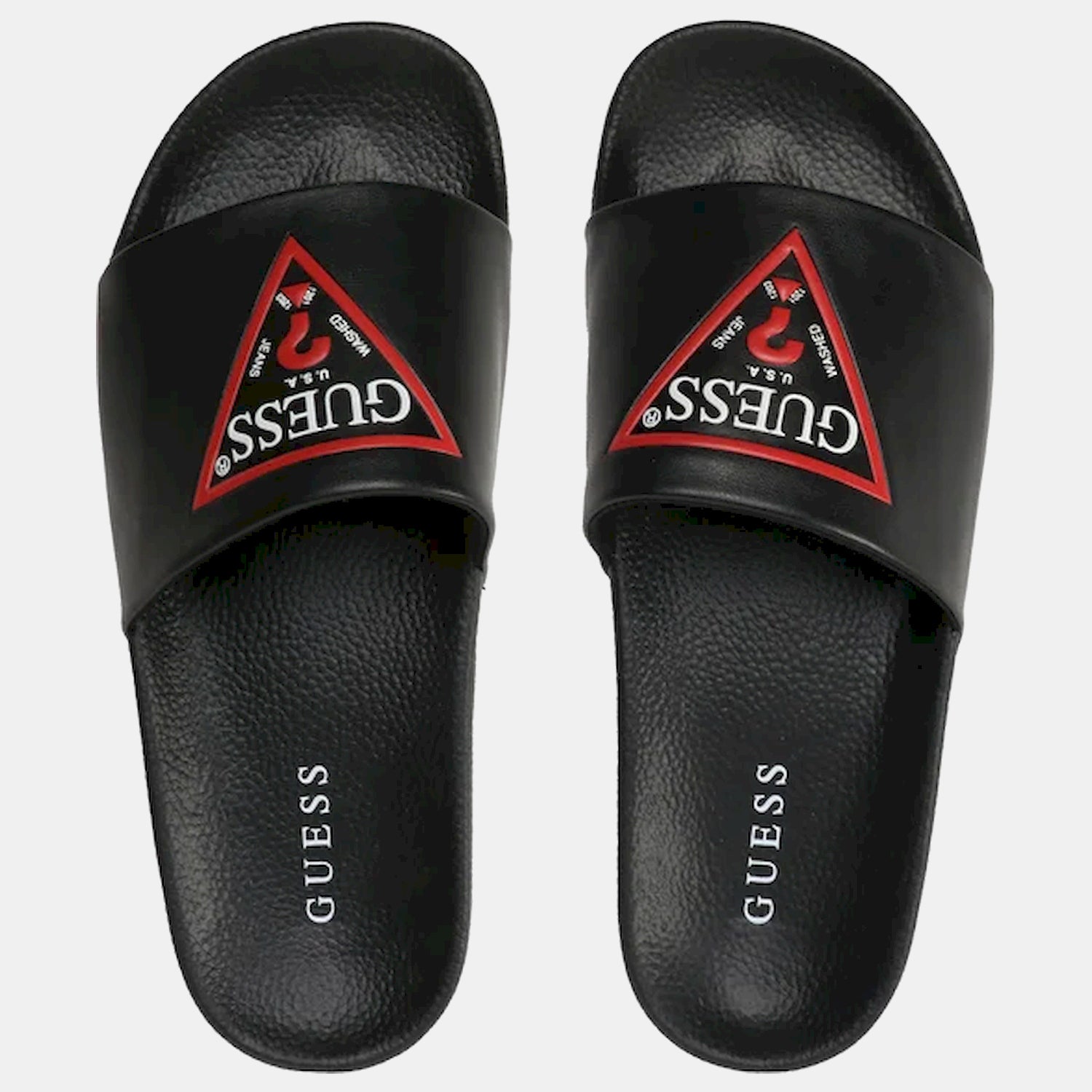 Guess Chinelos Slippers Fm6clc Black Red Preto Vermelho_shot4