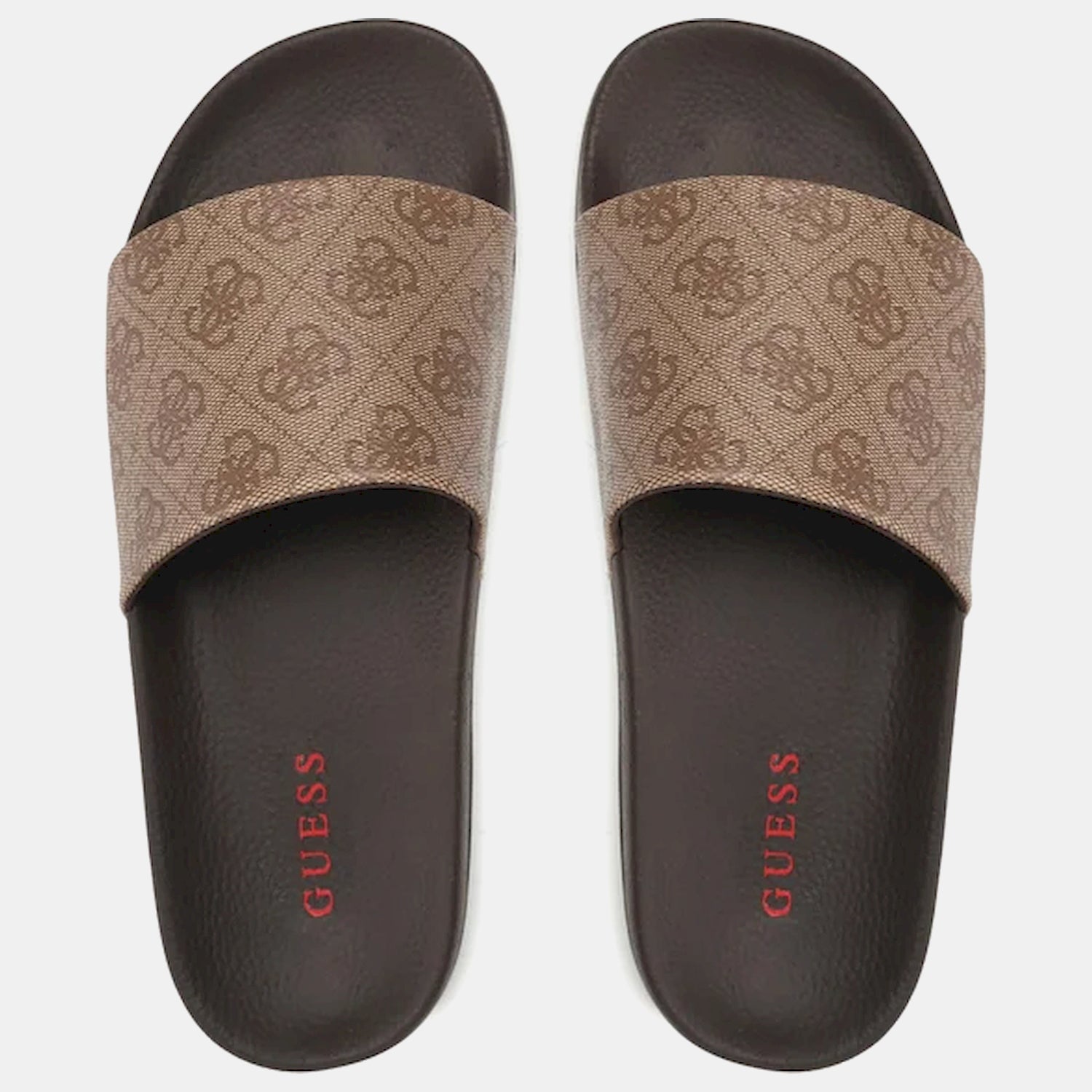 Guess Chinelos Slippers Fm6clc Brown.logo Castanho_shot4