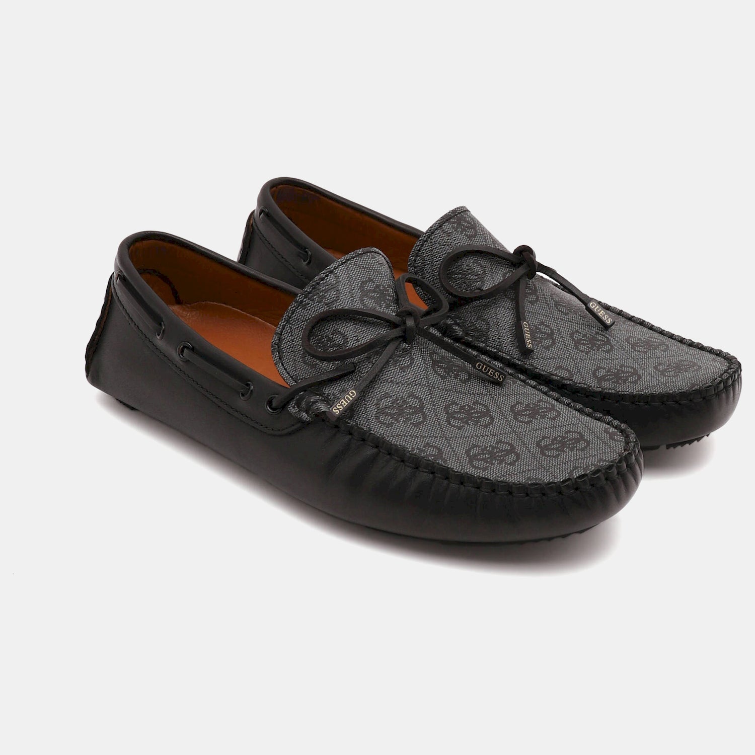 Guess Mocassins Loafer Fm6gal Black.logo Preto_shot1