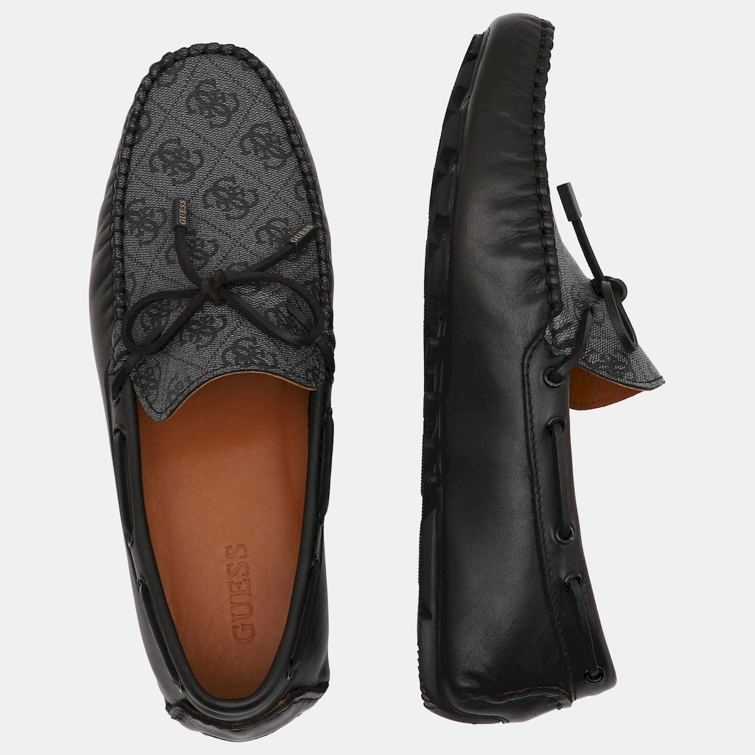 Guess Mocassins Loafer Fm6gal Black.logo Preto_shot2