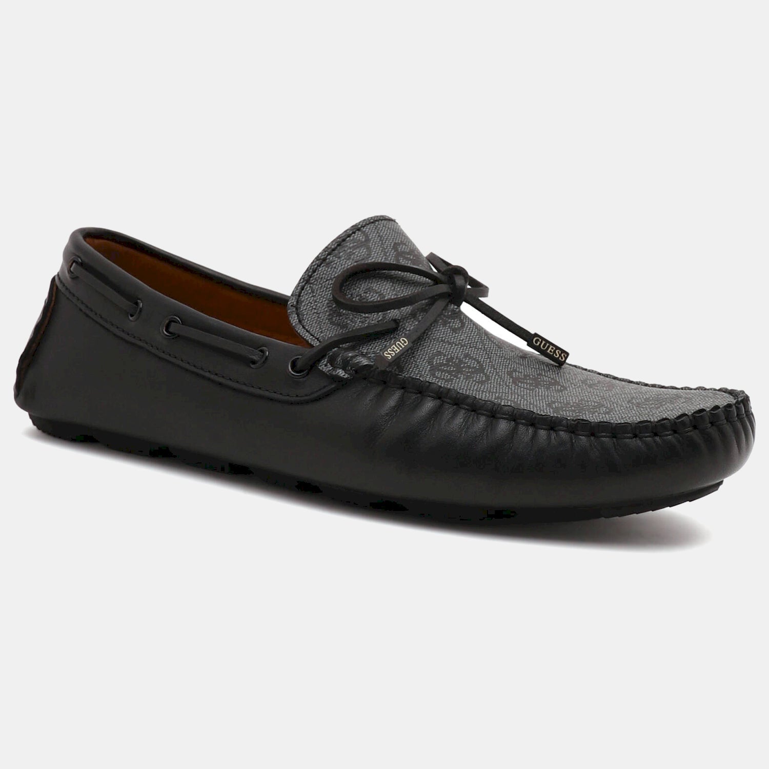 Guess Mocassins Loafer Fm6gal Black.logo Preto_shot4