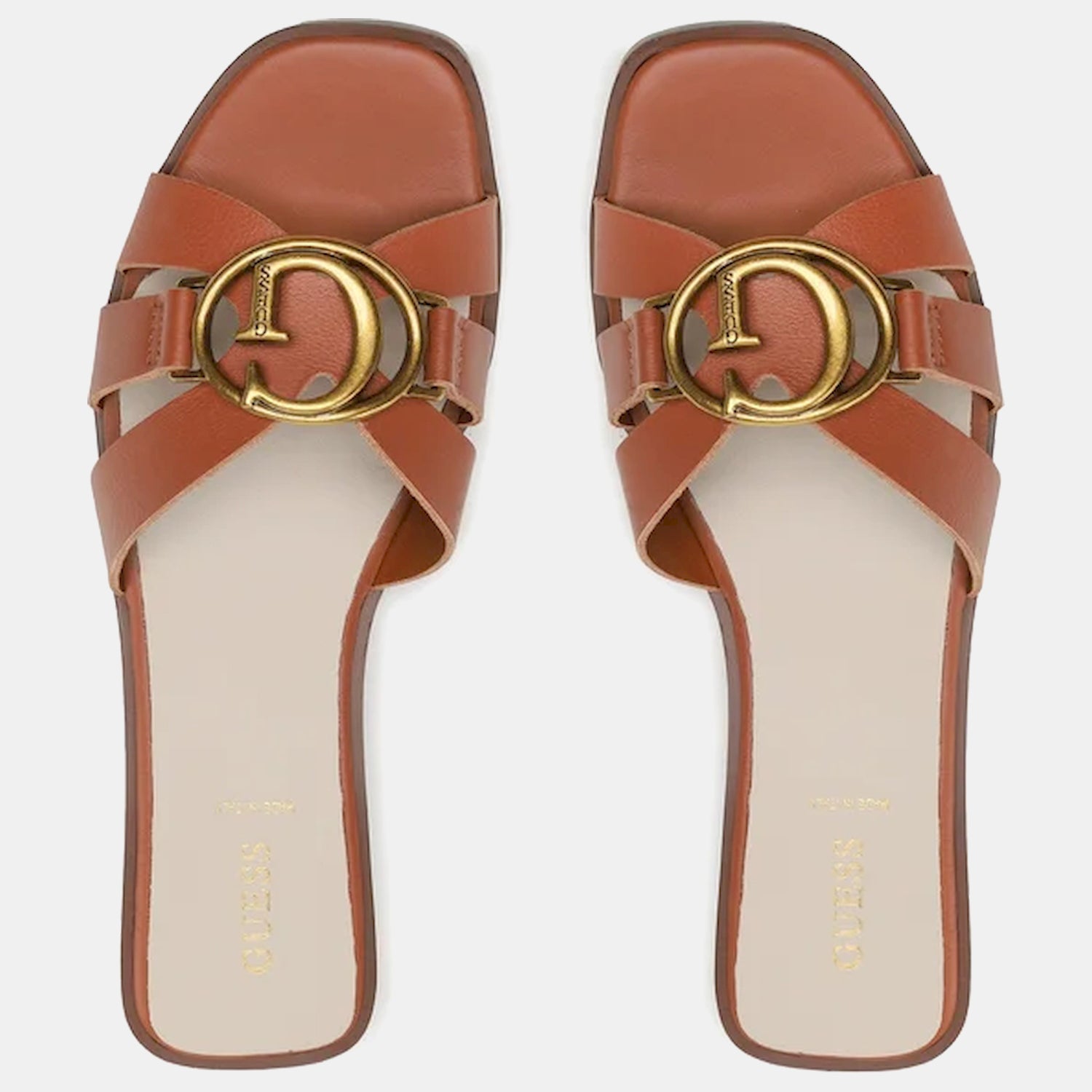 Guess Sandalias Sandals Fl6sym Cognac Cognac_shot4
