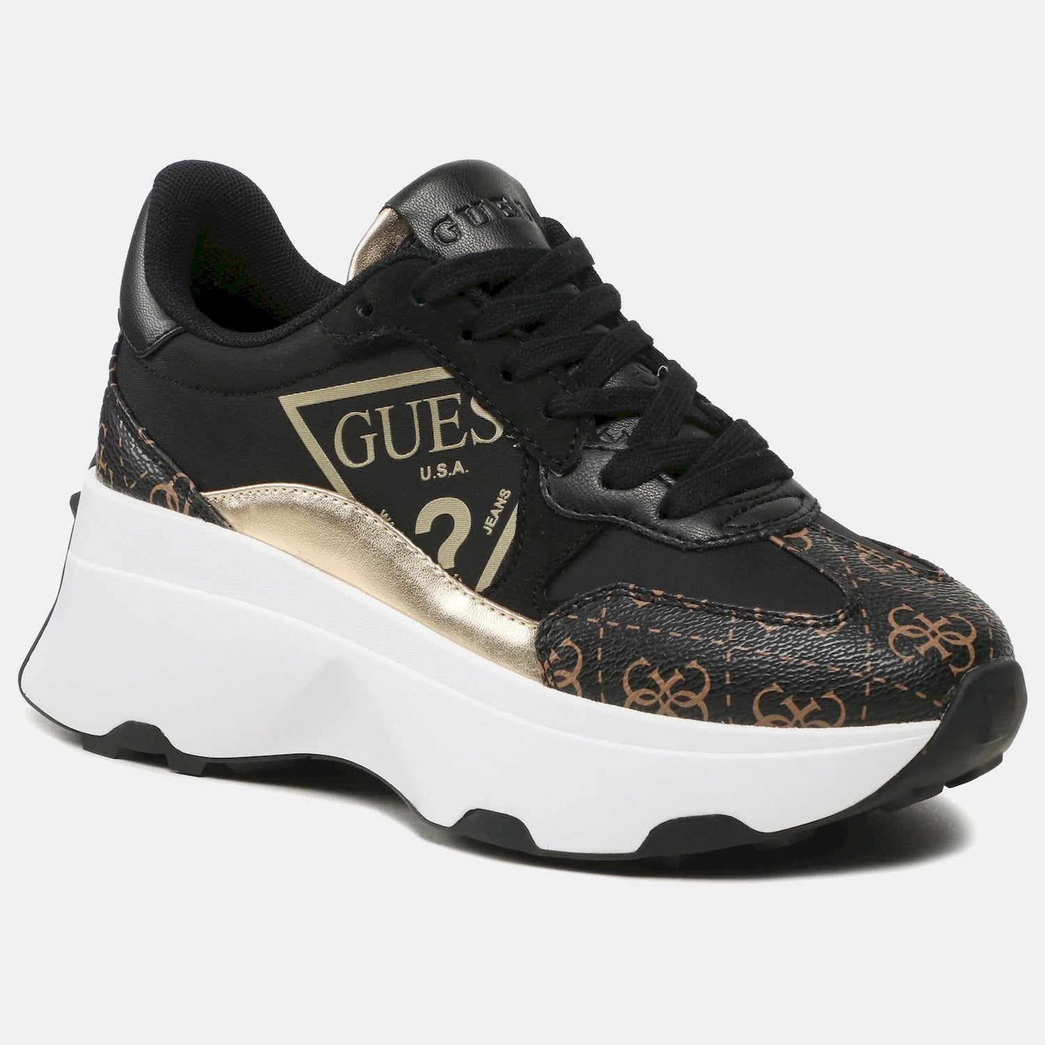Guess Sapatilhas Sneakers Shoes Fl7c5b Blk Brown Preto Castanho_shot5