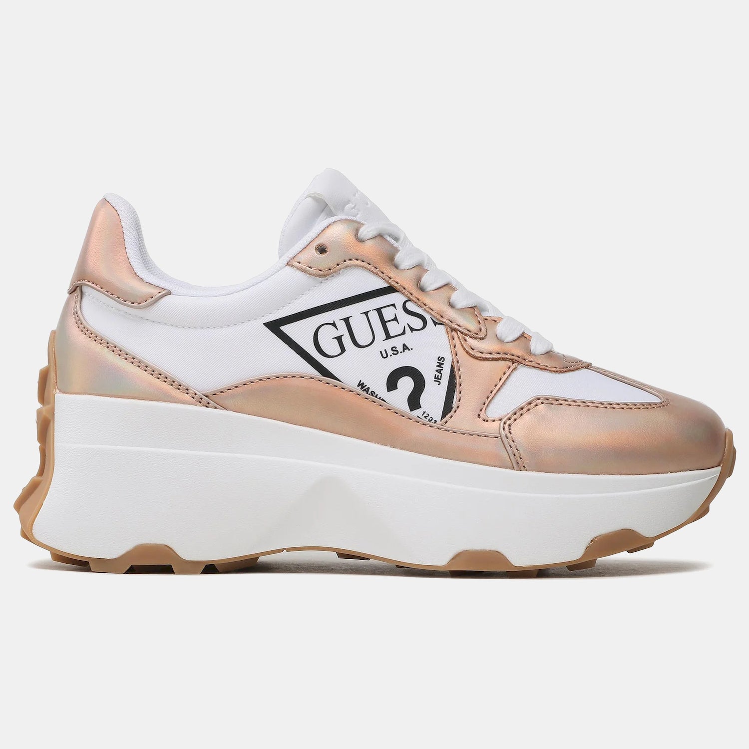 Guess Sapatilhas Sneakers Shoes Fl7c5b White Oran Branco Laranja_shot1