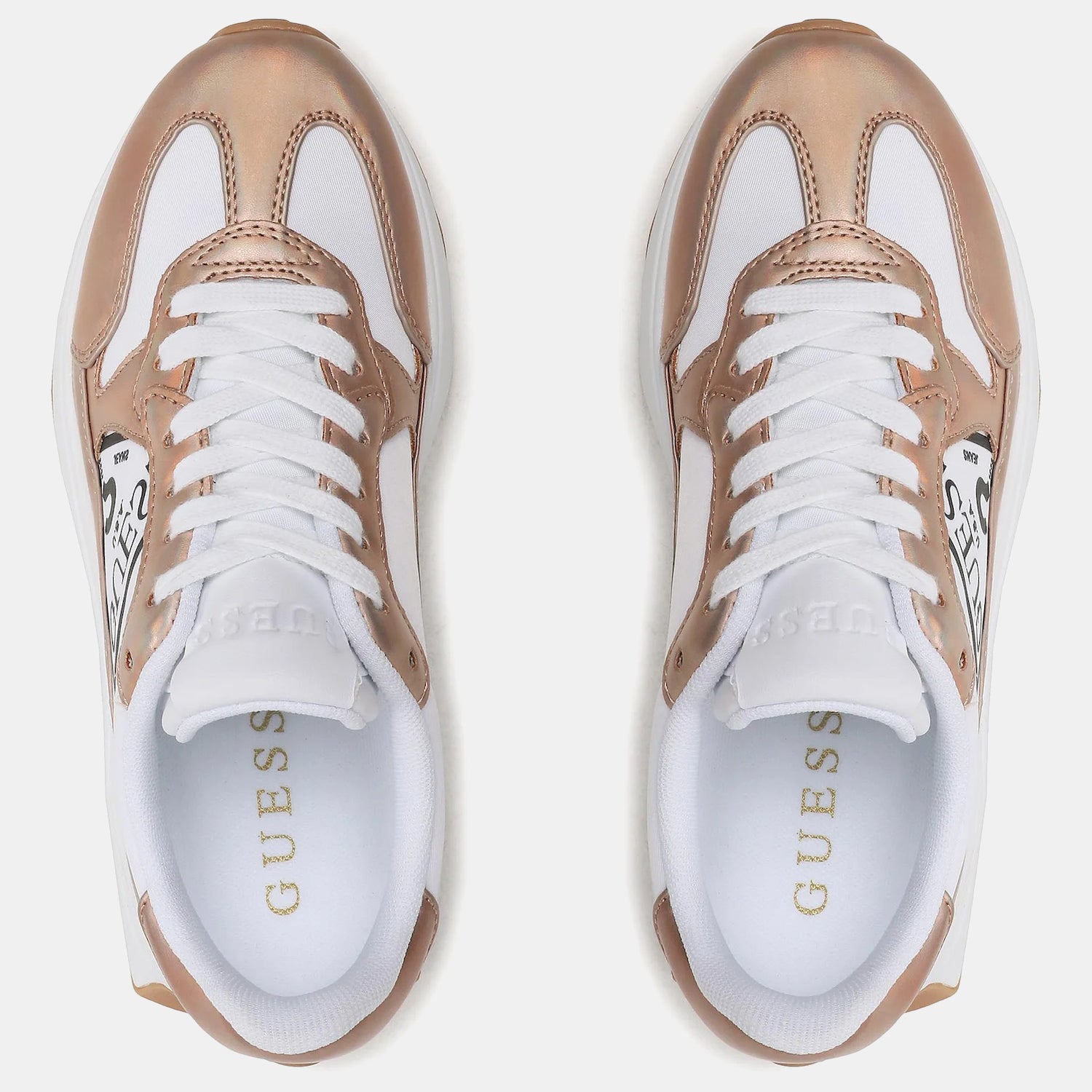 Guess Sapatilhas Sneakers Shoes Fl7c5b White Oran Branco Laranja_shot4