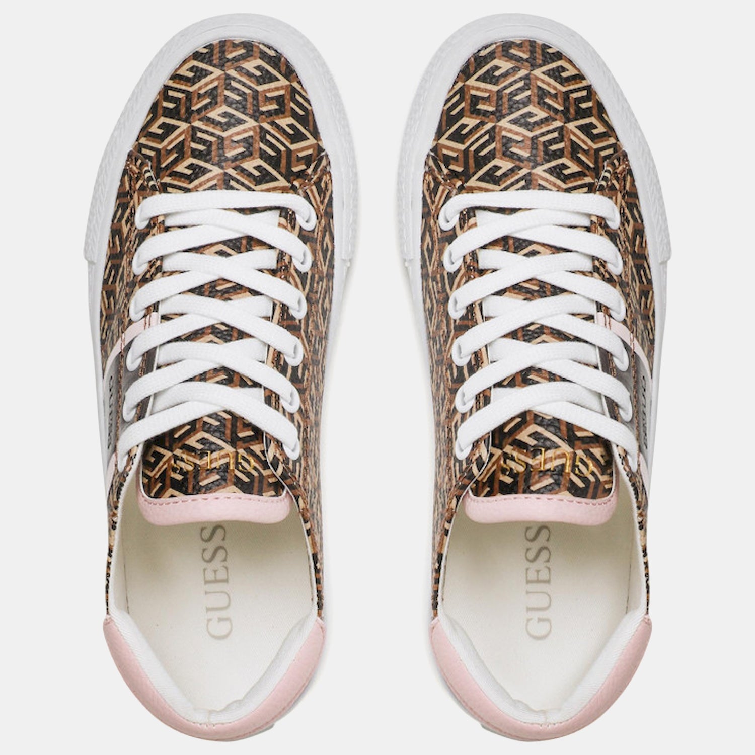 Guess Sapatilhas Sneakers Shoes Fl7estele12 Brown.logo Castanho_shot5