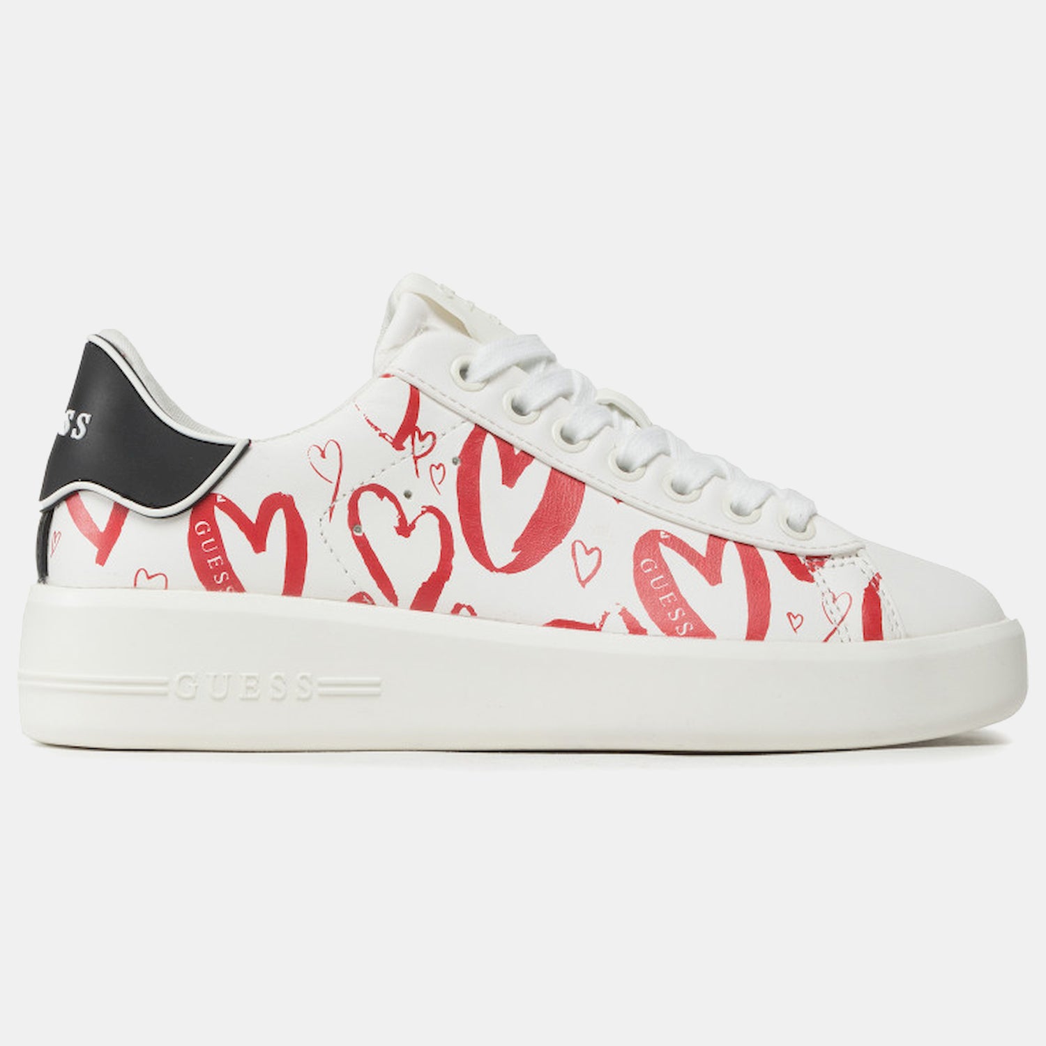Guess Sapatilhas Sneakers Shoes Fl7rc7lep12 White Red Branco Vermelho_shot2