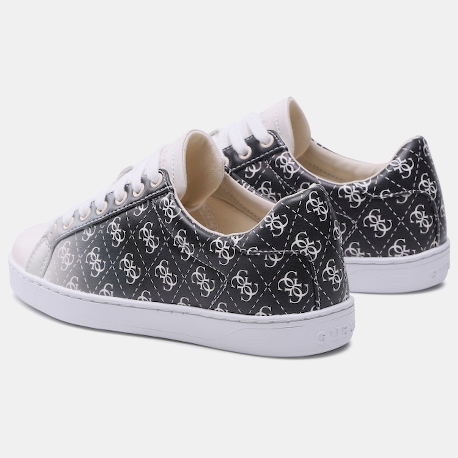 Guess Sapatilhas Sneakers Shoes Fl7rs3lea12 White Blk Branco Preto_shot1
