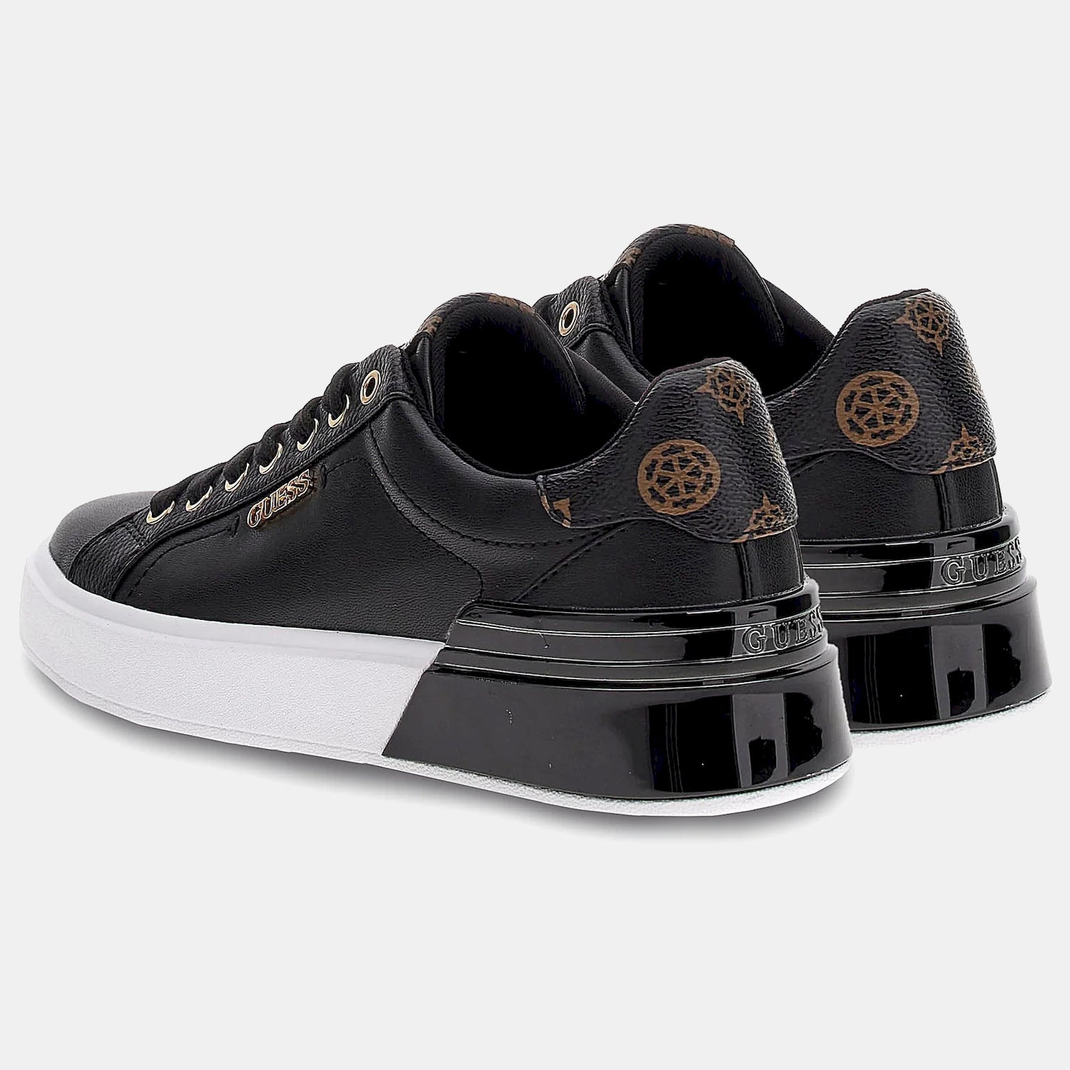 Guess Sapatilhas Sneakers Shoes Fl8coa Blk Brown Preto Castanho_shot2