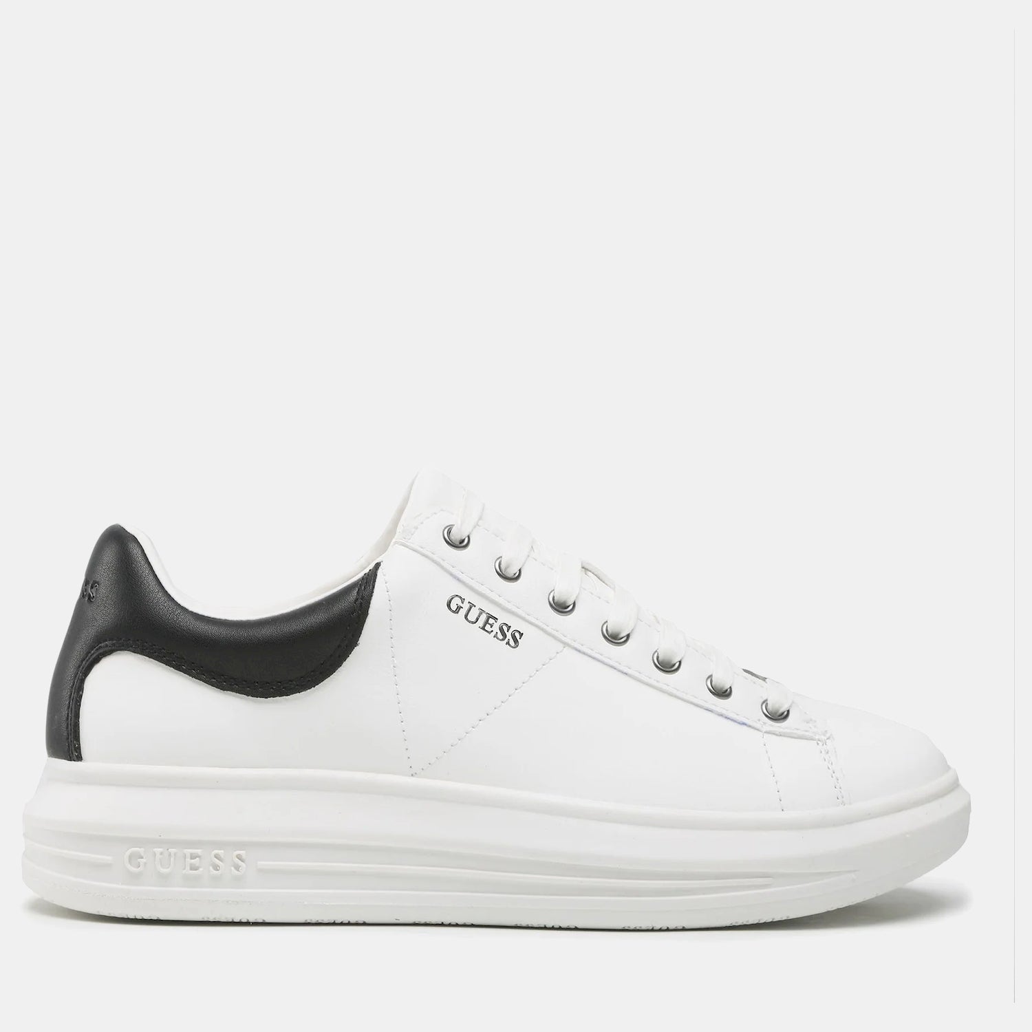 Guess Sapatilhas Sneakers Shoes Fm5vib Whi Black Branco Preto_shot1