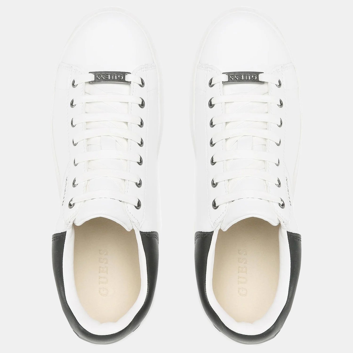 Guess Sapatilhas Sneakers Shoes Fm5vib Whi Black Branco Preto_shot4