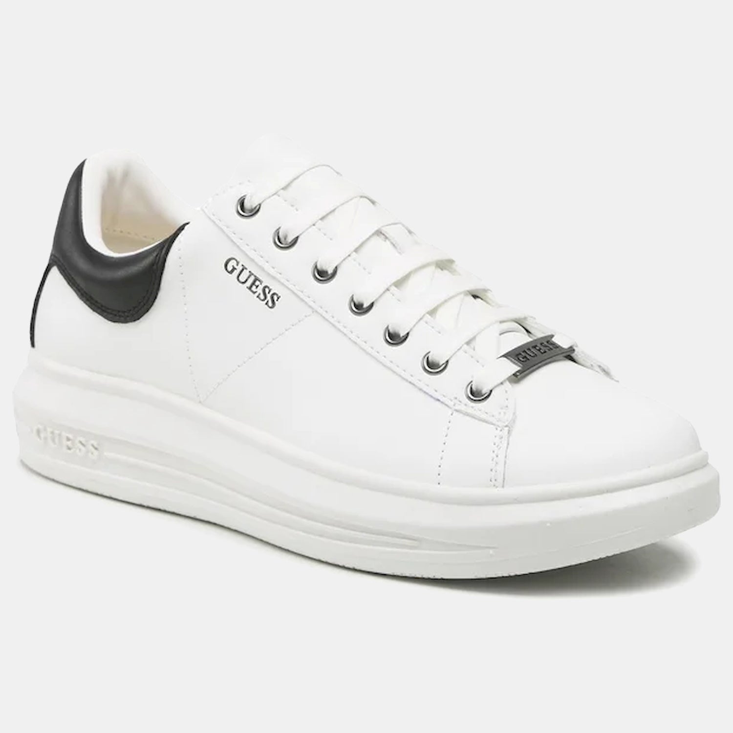 Guess Sapatilhas Sneakers Shoes Fm5vib Whi Black Branco Preto_shot5
