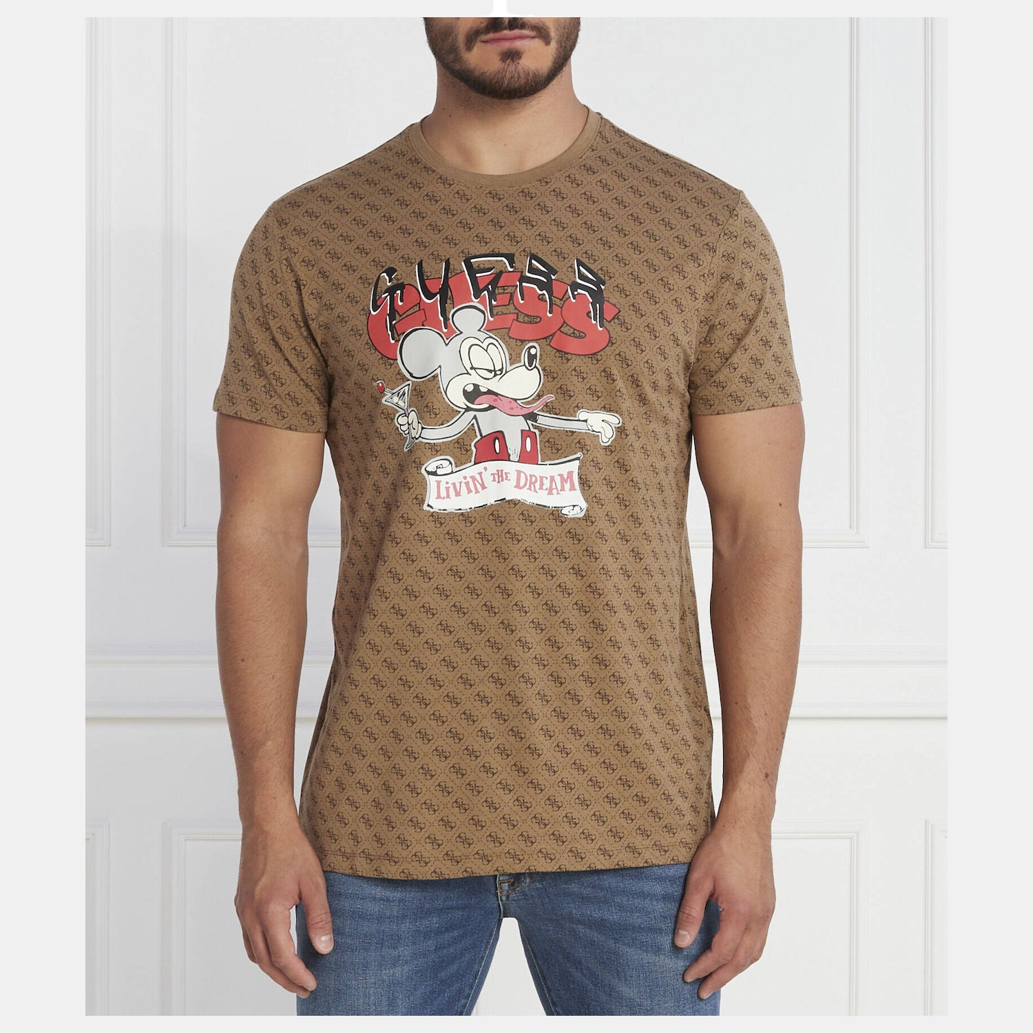 Guess T Shirt M3bi98 Jr06k Brown.logo Castanho_shot1
