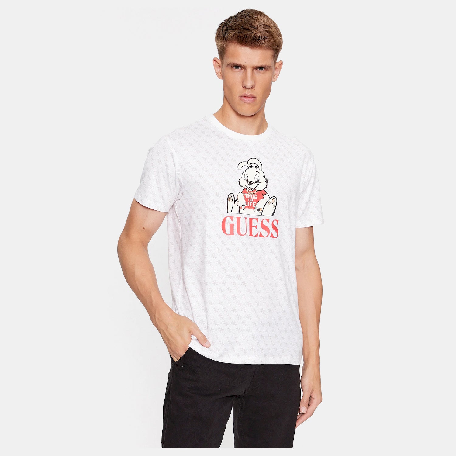 Guess T Shirt M3bi98 Jr06k White.logo Branco_shot4