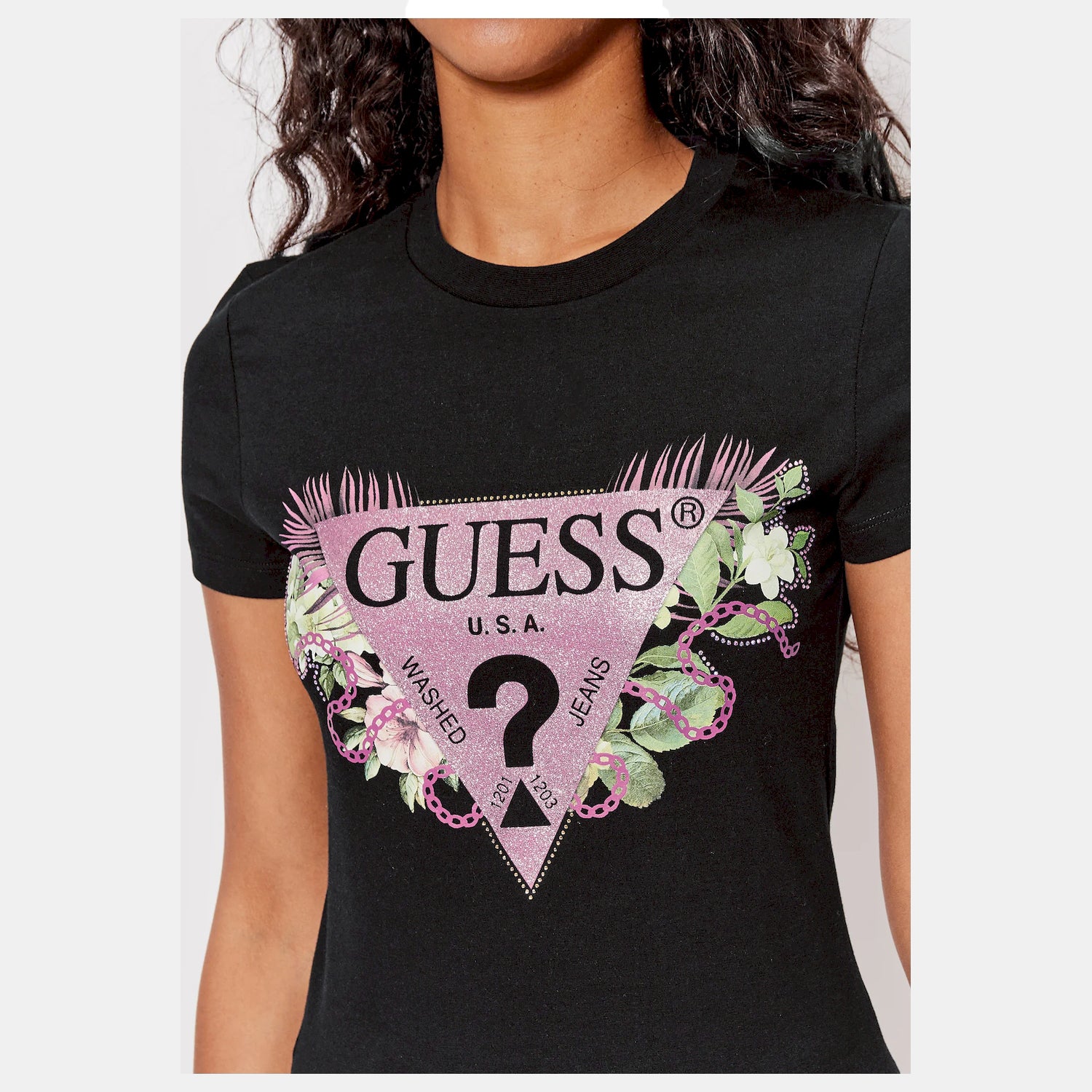 Guess T Shirt W2yi29 J1311 Black Preto_shot1