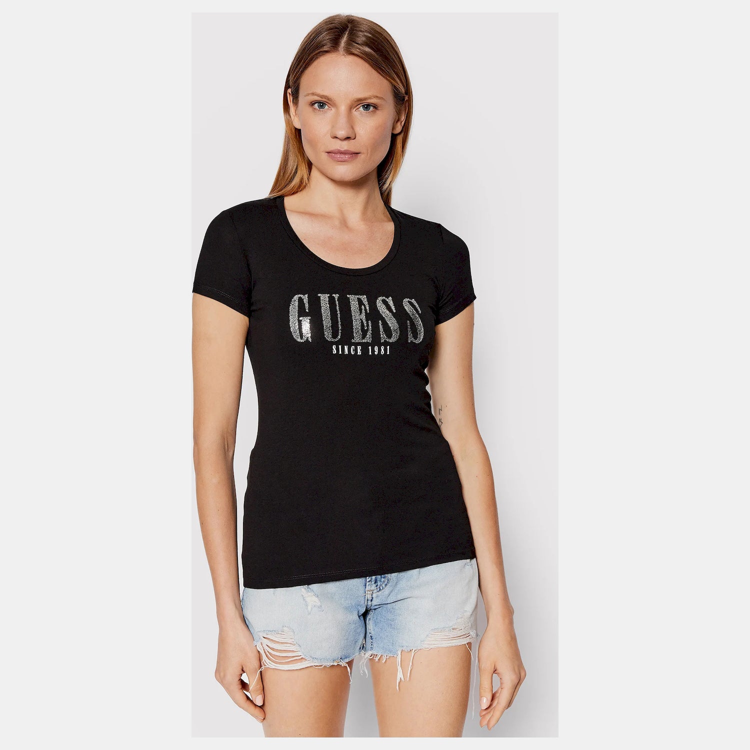 Guess T Shirt W2yi54 J1311 Black Preto_shot3