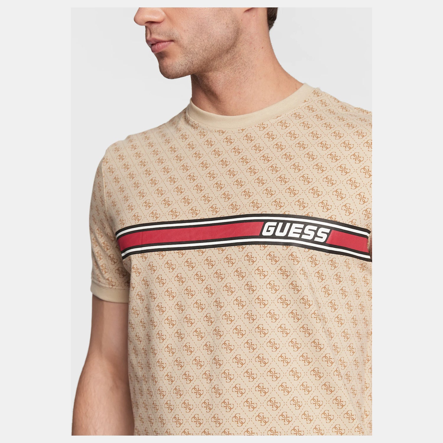 Guess T Shirt Z2bi09 J1314 Beige.logo Beige_shot3
