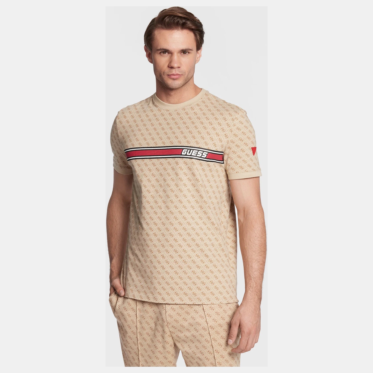 Guess T Shirt Z2bi09 J1314 Beige.logo Beige_shot4