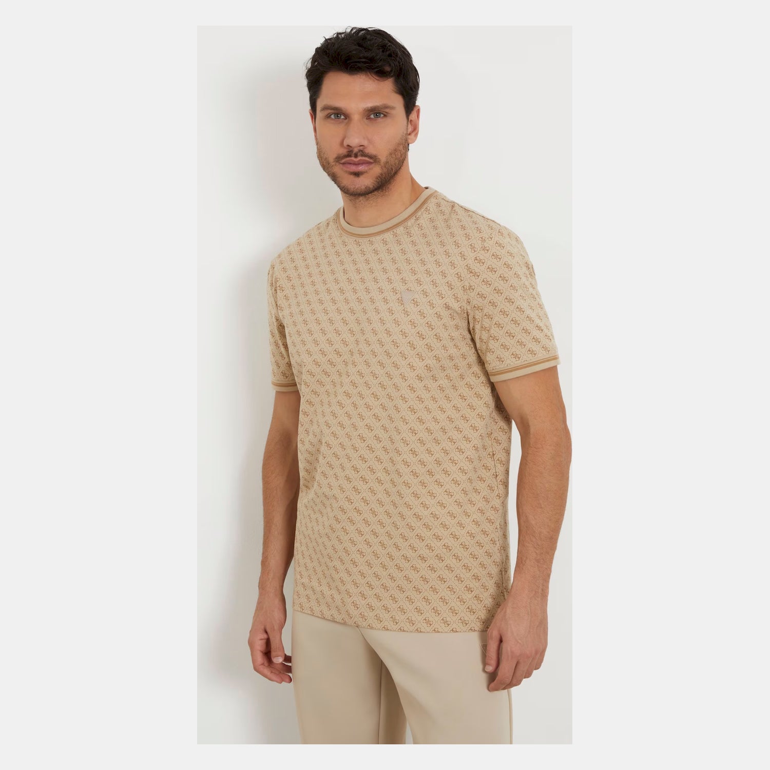 Guess T Shirt Z2yi05 J1314 Beige.logo Beige_shot3