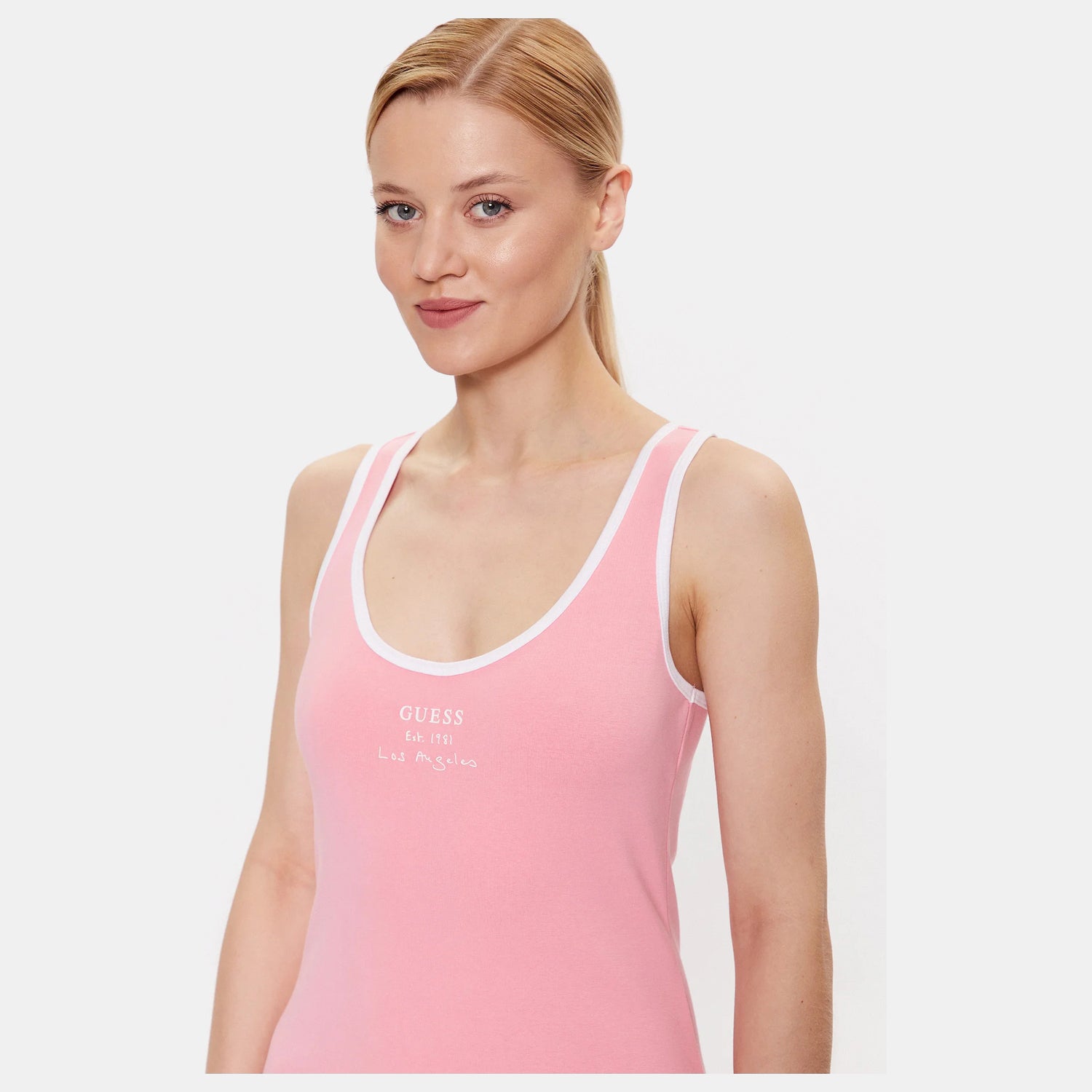 Guess Vestido Dress V3gk02 Kbp41 Pink Rosa_shot3