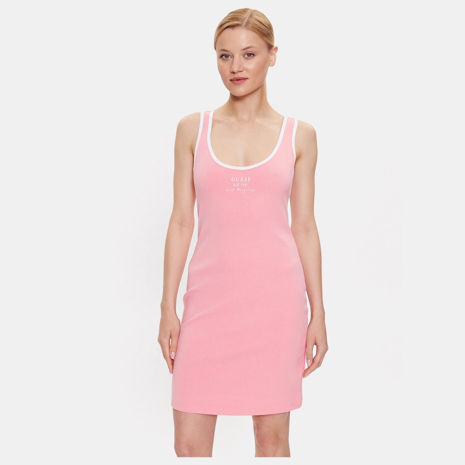 Guess Vestido Dress V3gk02 Kbp41 Pink Rosa_shot4