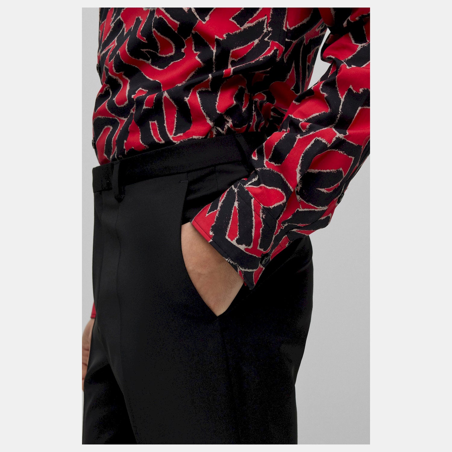 Hugo Camisa Shirt Ermo 50495871 Black Red Preto Vermelho_shot3