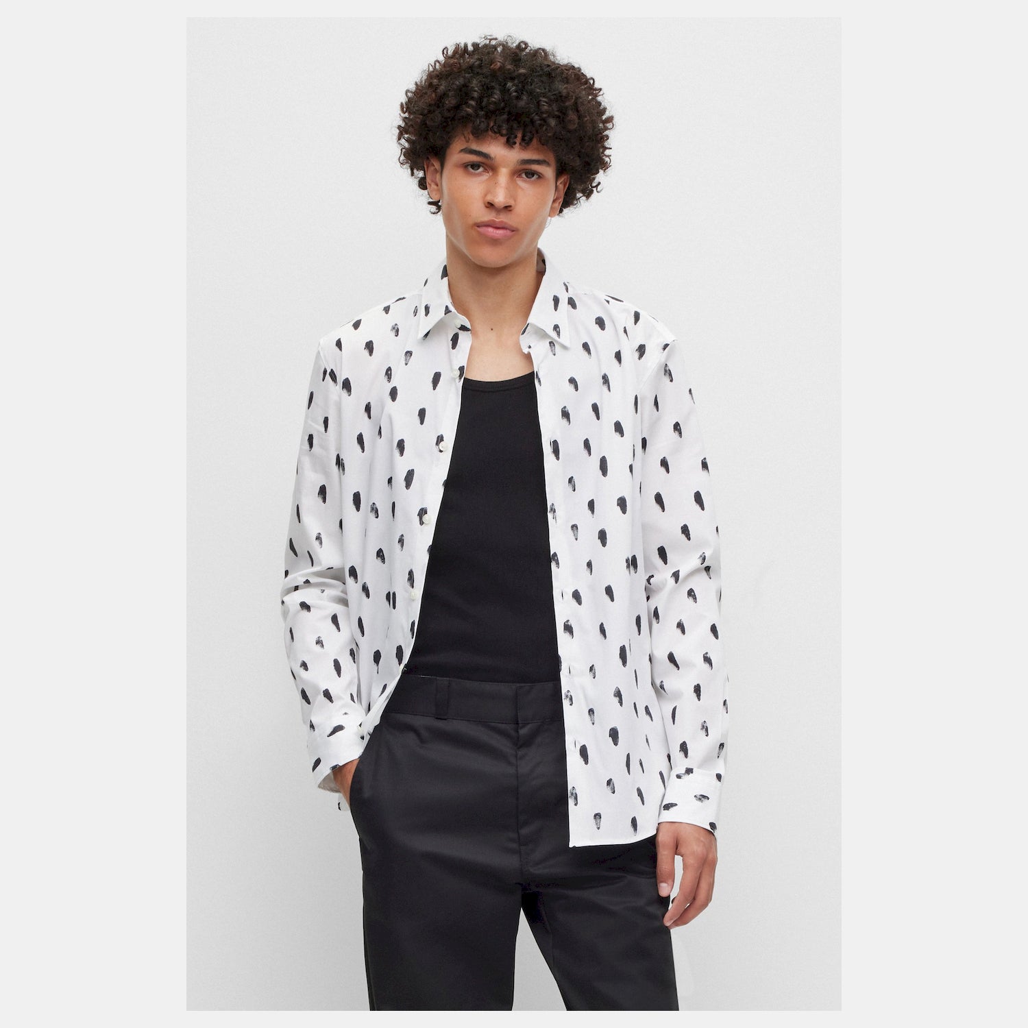 Hugo Camisa Shirt Ermo 50495871 White Branco_shot3