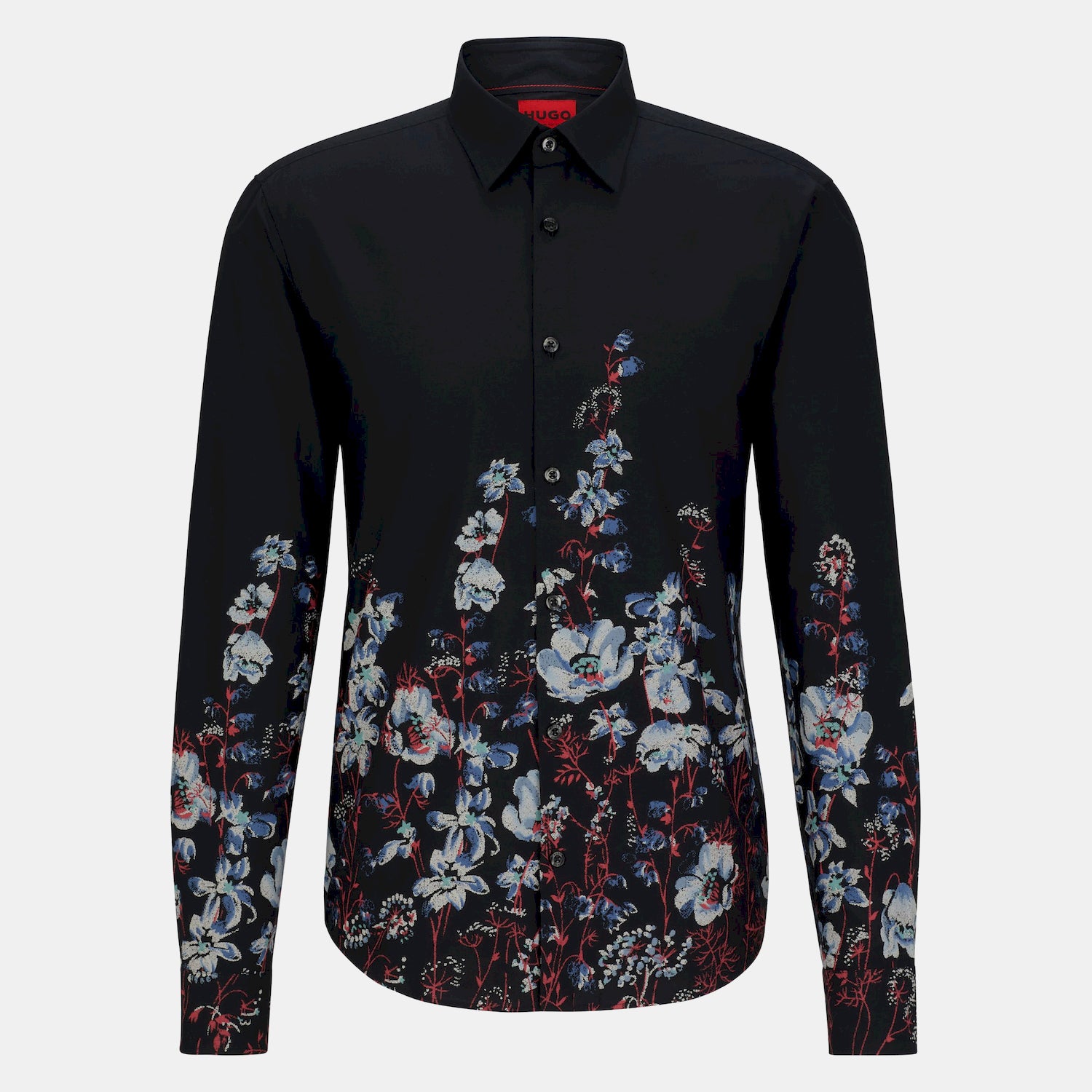 Hugo Camisa Shirt Ermo 50502086 Blk Multi Preto Multicolor_shot1
