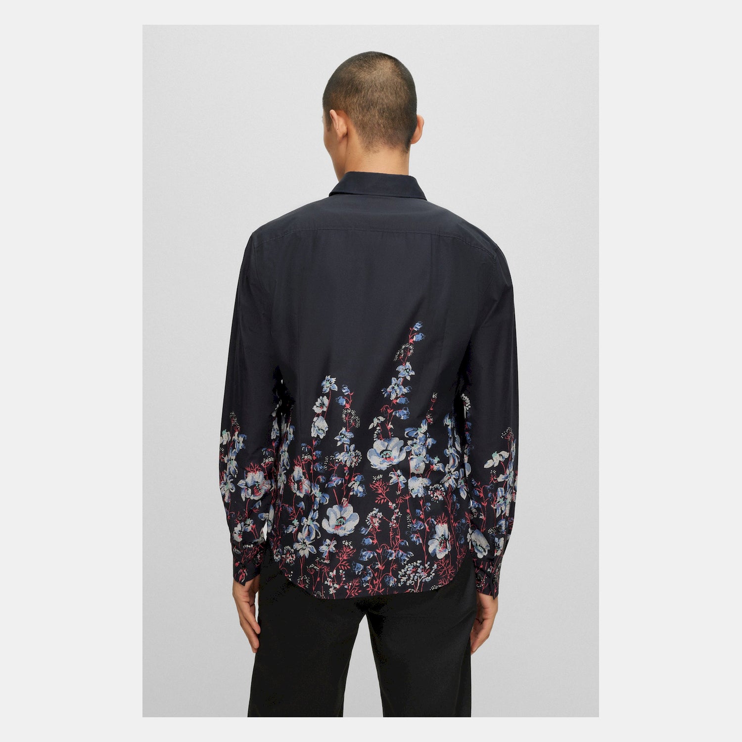 Hugo Camisa Shirt Ermo 50502086 Blk Multi Preto Multicolor_shot4