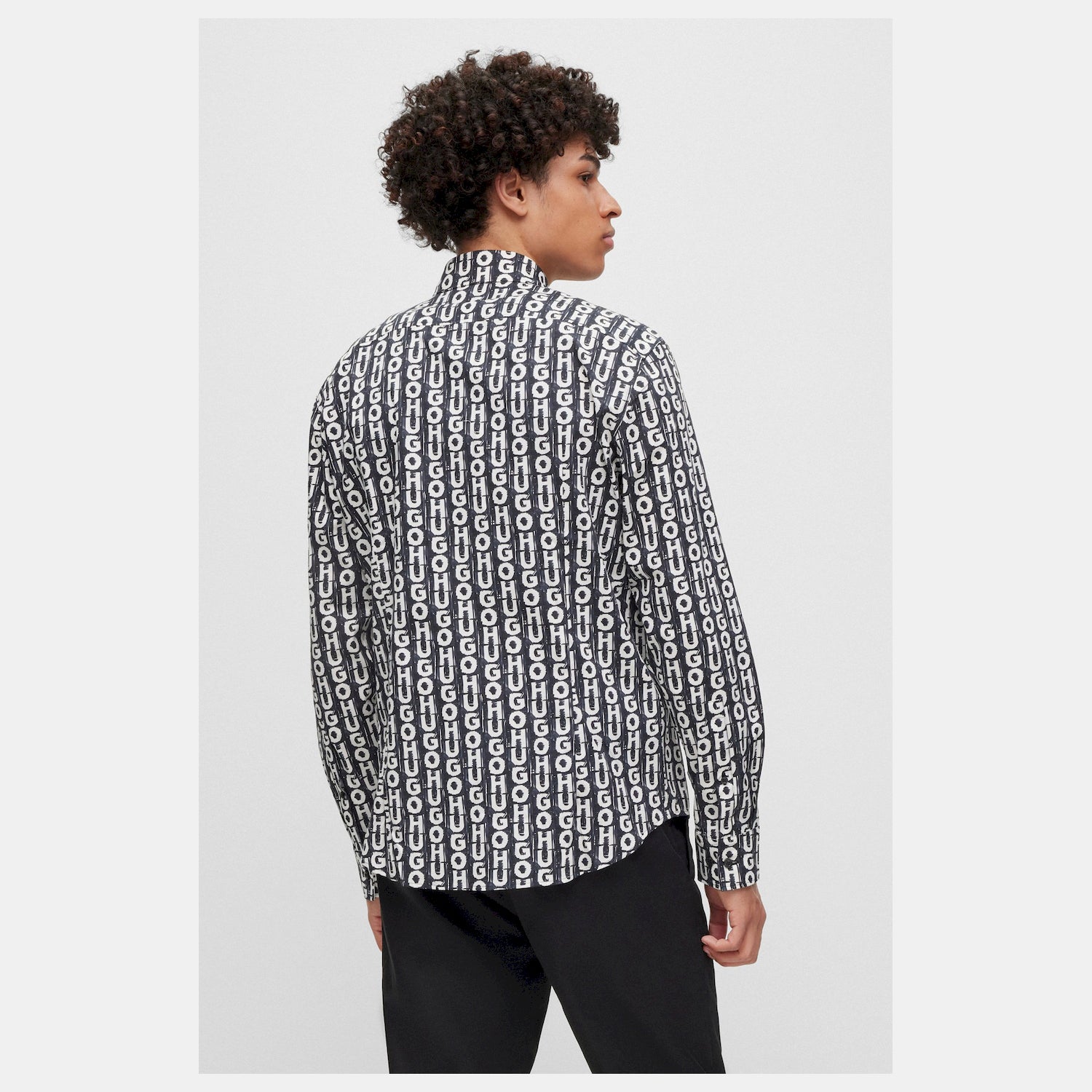 Hugo Camisa Shirt Ermo Black Preto_shot4