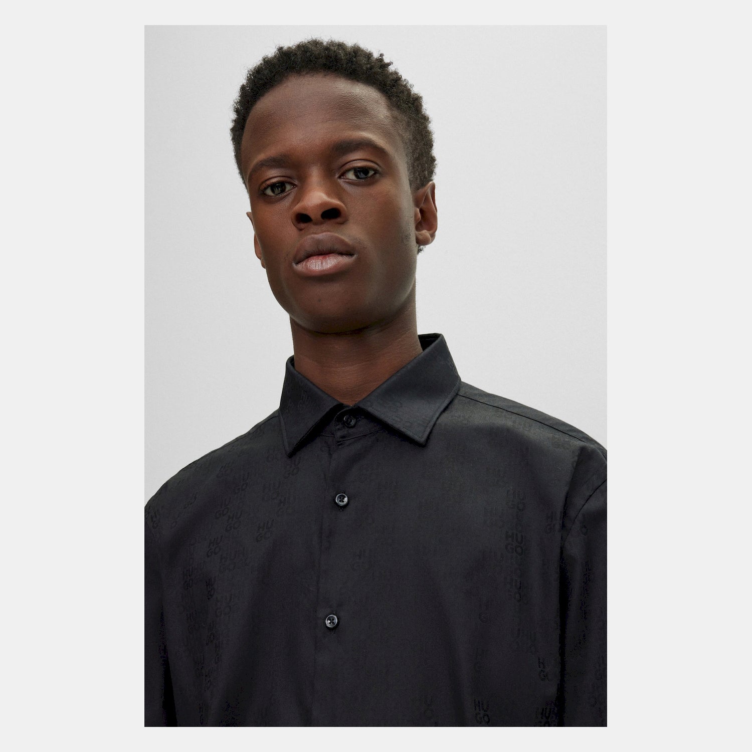 Hugo Camisa Shirt Kenno Black Preto_shot2