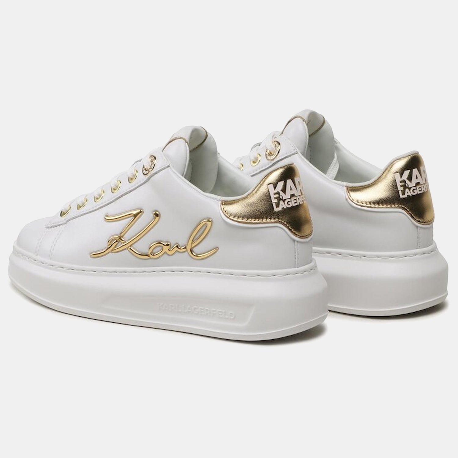 Karl Lagerfeld Sapatilhas Sneakers Shoes Kl62510a Whi Gold Branco Dourado_shot2