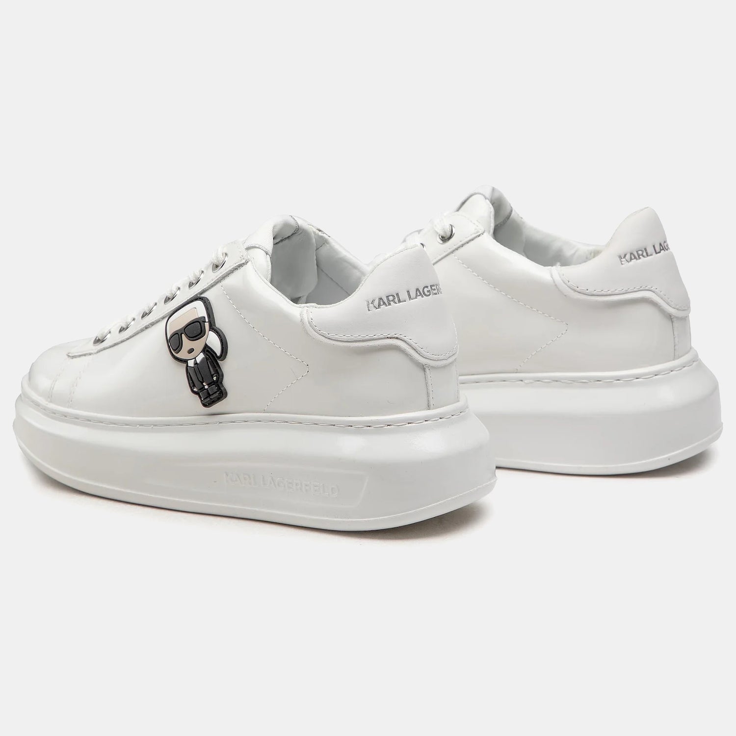 Karl Lagerfeld Sapatilhas Sneakers Shoes Kl62530u White Vern Branco Verniz_shot2