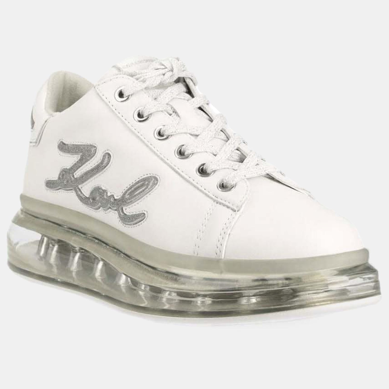 Karl Lagerfeld Sapatilhas Sneakers Shoes Kl62610f Whi Silver Branco Prateado_shot2