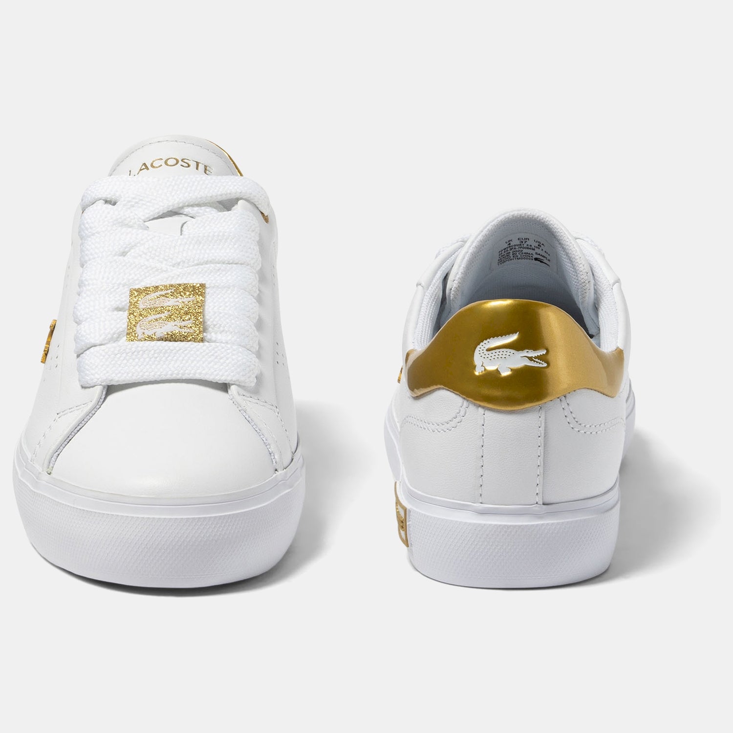 Lacoste Sapatilhas Sneakers Shoes W Powercourt Whi Gold Branco Dourado_shot5